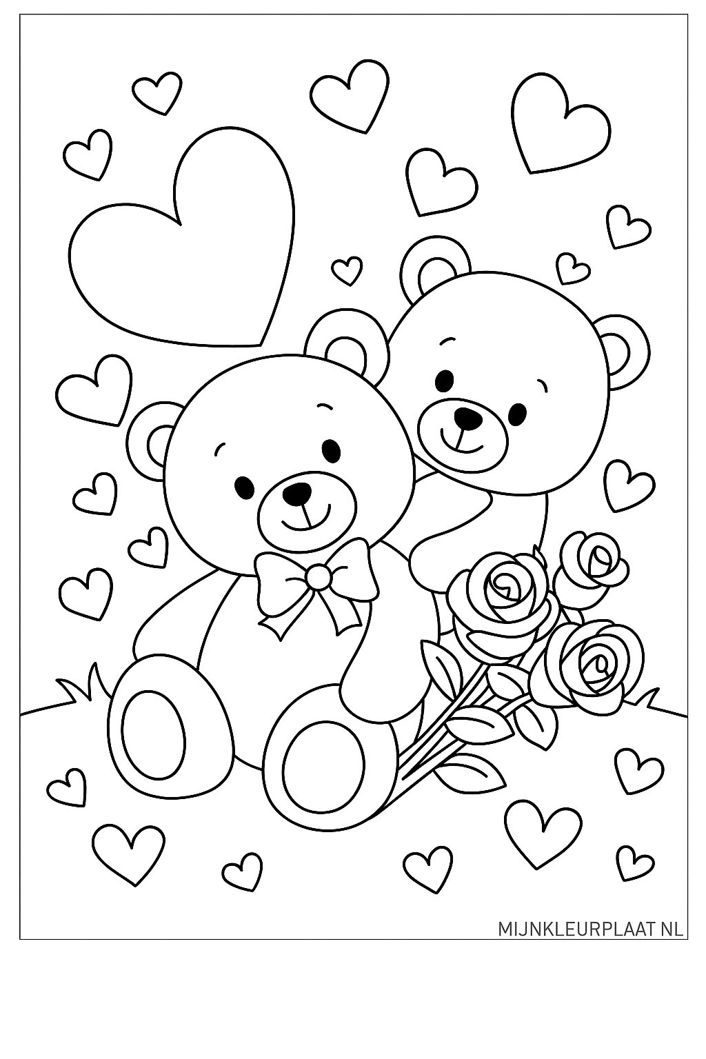 Valentijnsdag Variant 4 coloring page for children