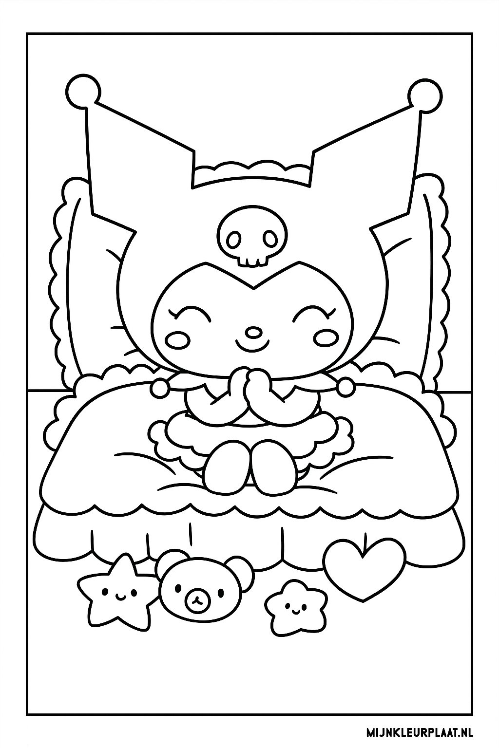 Kuromi Variant 4 coloring page for children