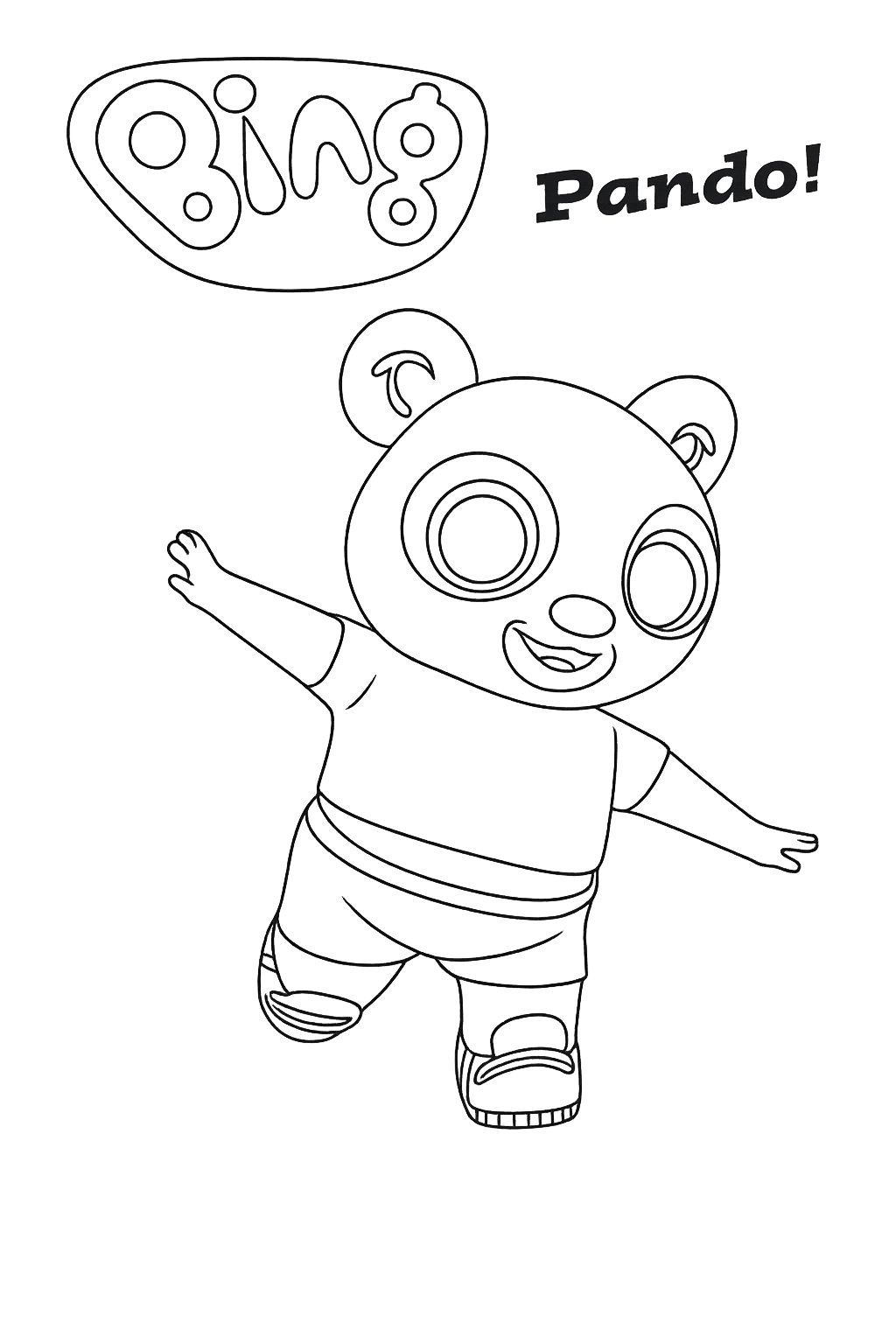 Pando kleurplaten voorbeeld