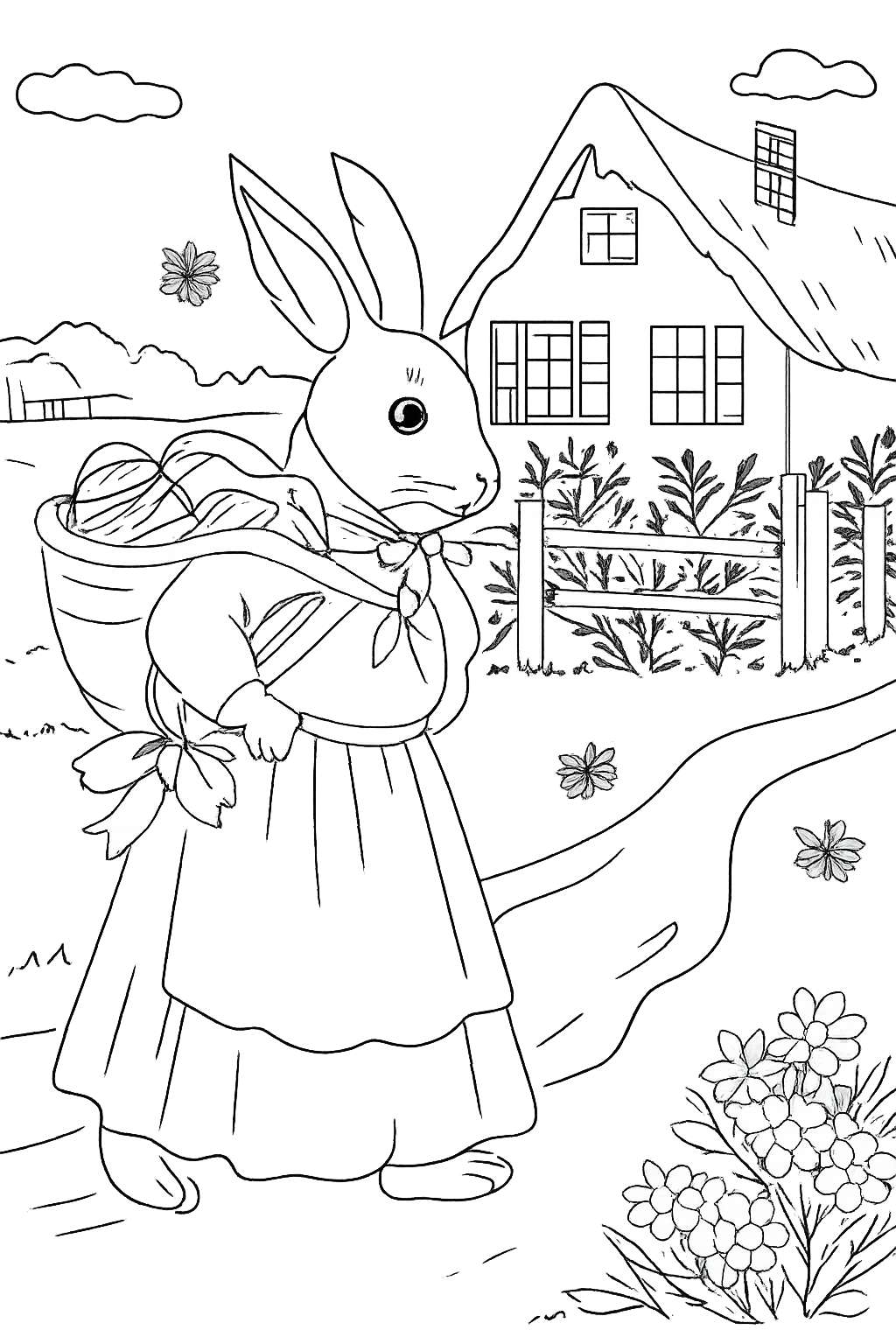 Pasen coloring page line art