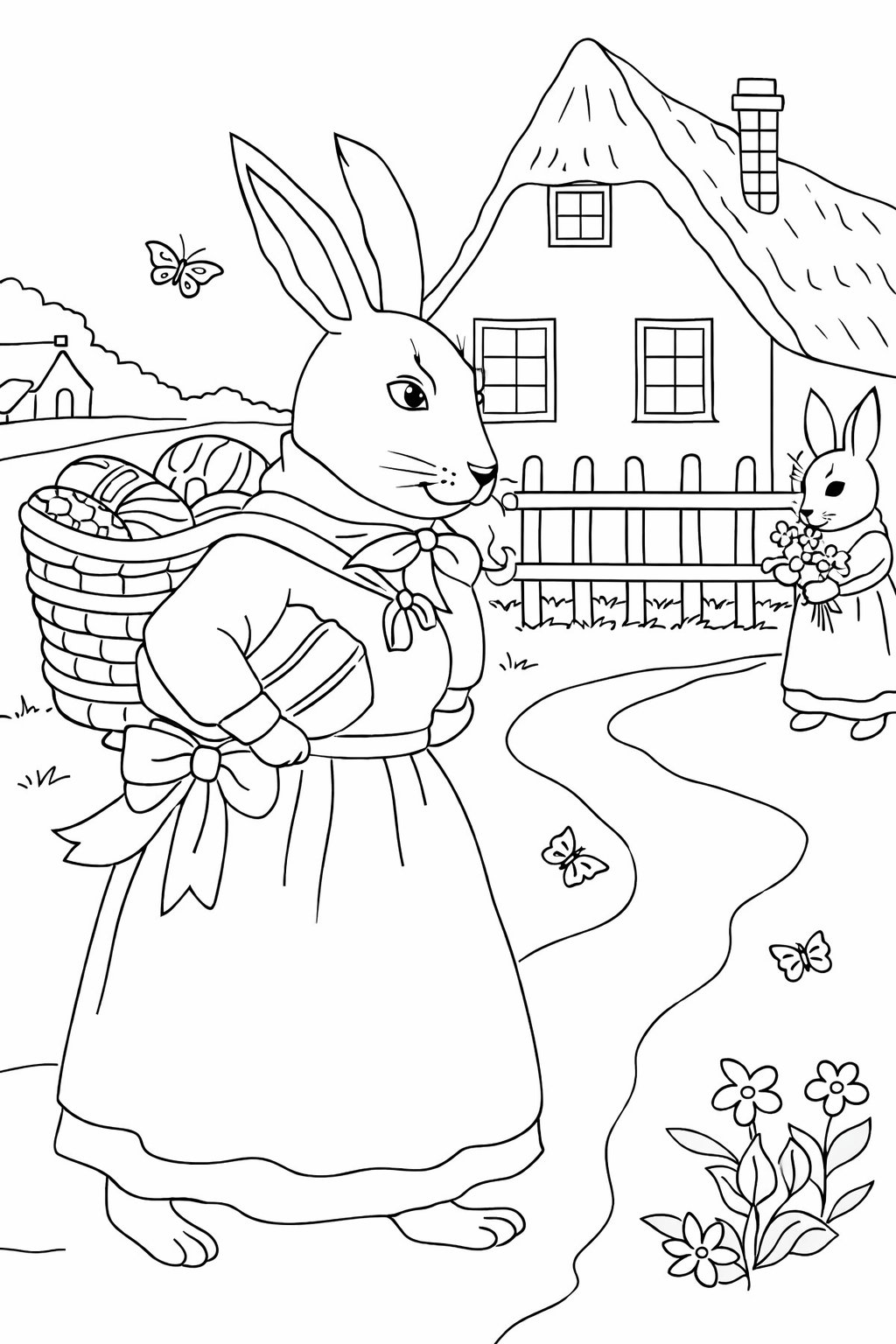 Pasen coloring page line art