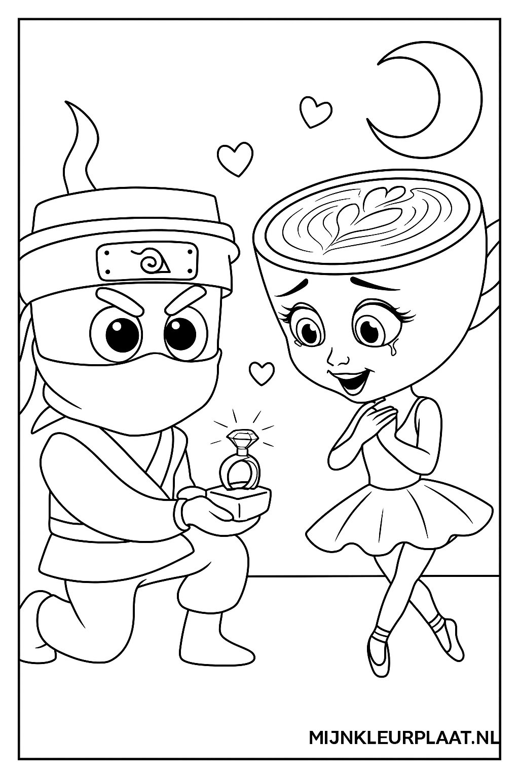 Ballerina Cappuccina Variant 3 coloring page for children