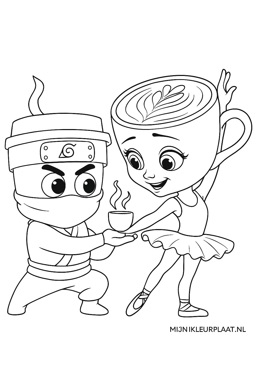 Ballerina Cappuccina Variant 4 coloring page for children