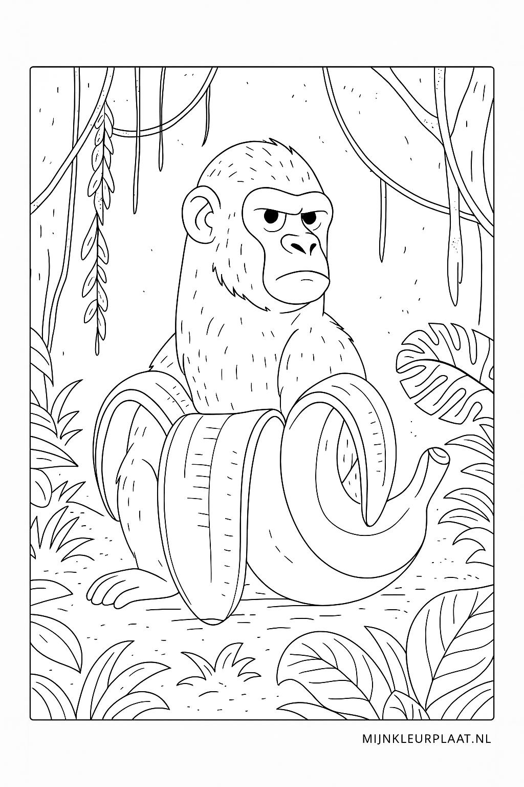 Chimpanzini Bananini Variant 1 coloring page for children