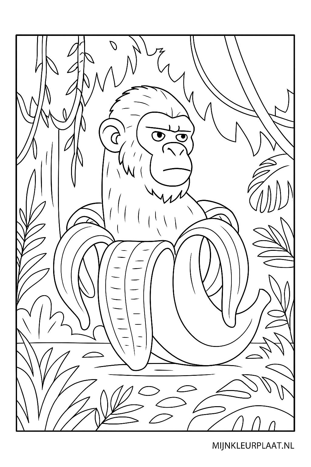 Chimpanzini Bananini Variant 2 coloring page for children
