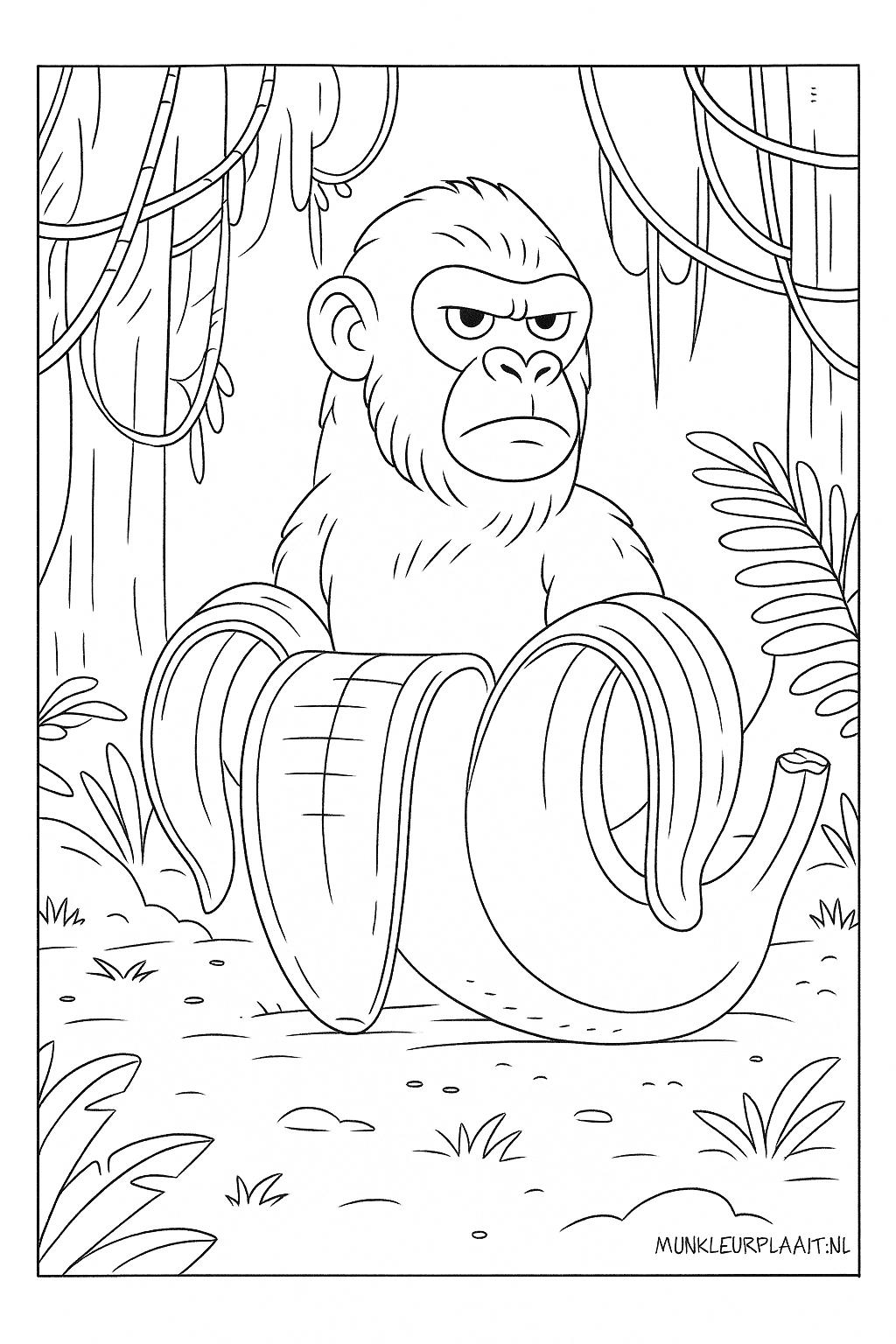 Chimpanzini Bananini Variant 3 coloring page for children