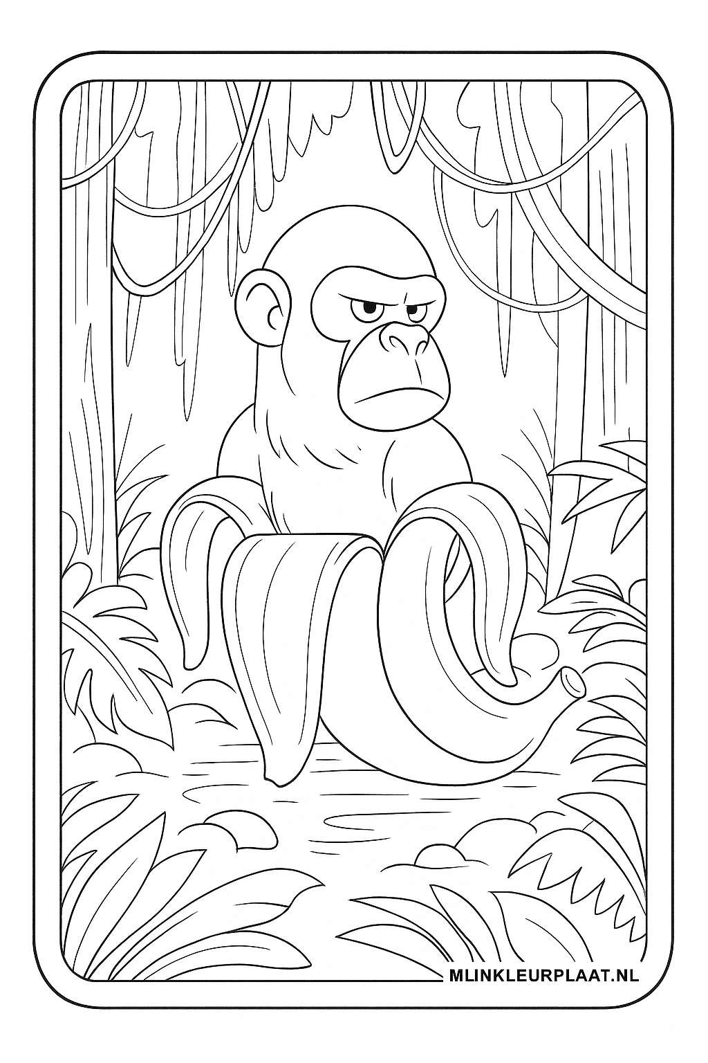 Chimpanzini Bananini Variant 4 coloring page for children