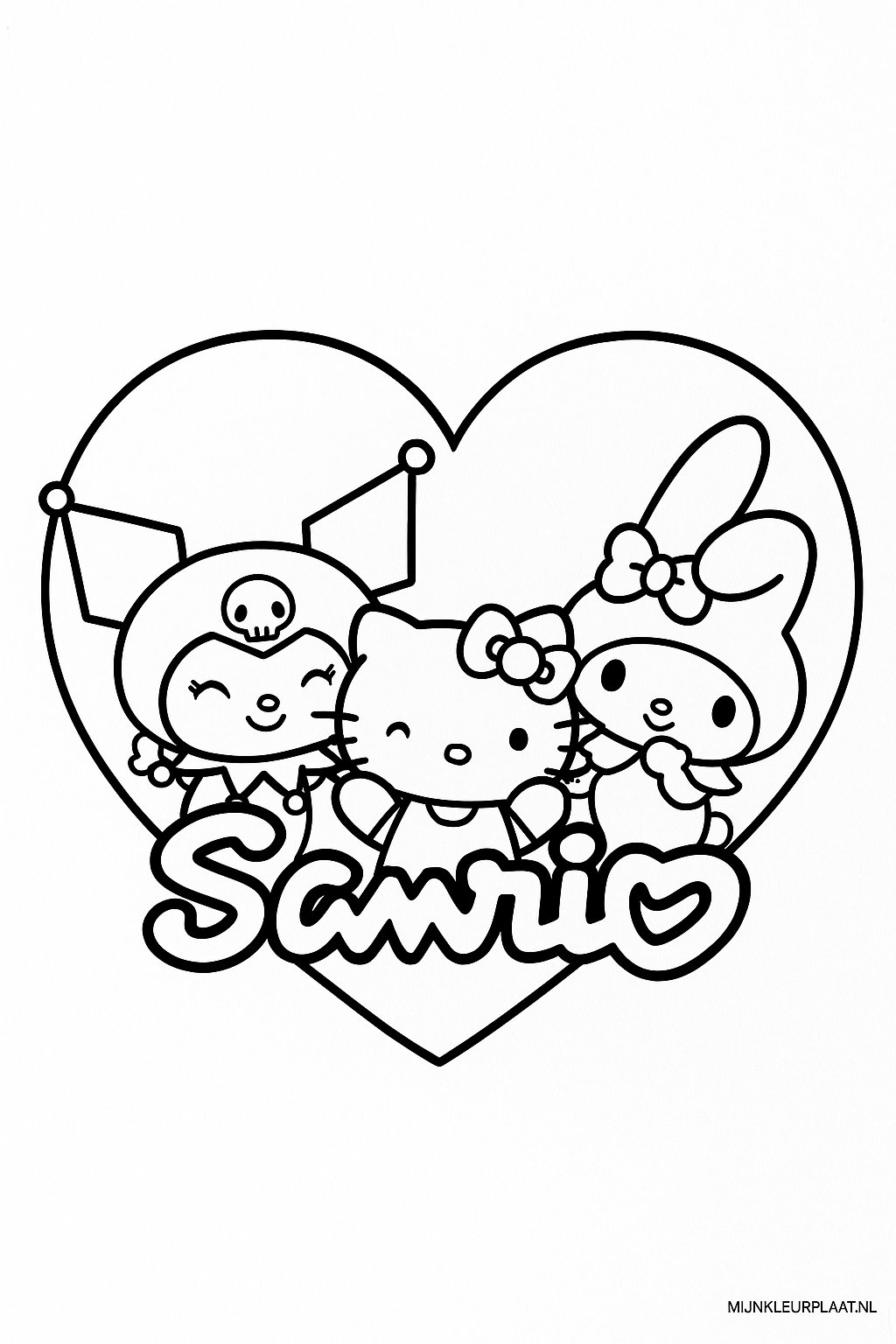 Feuille de coloriage gratuite Sanrio - Variante 1 Feuille de coloriage pour enfants
