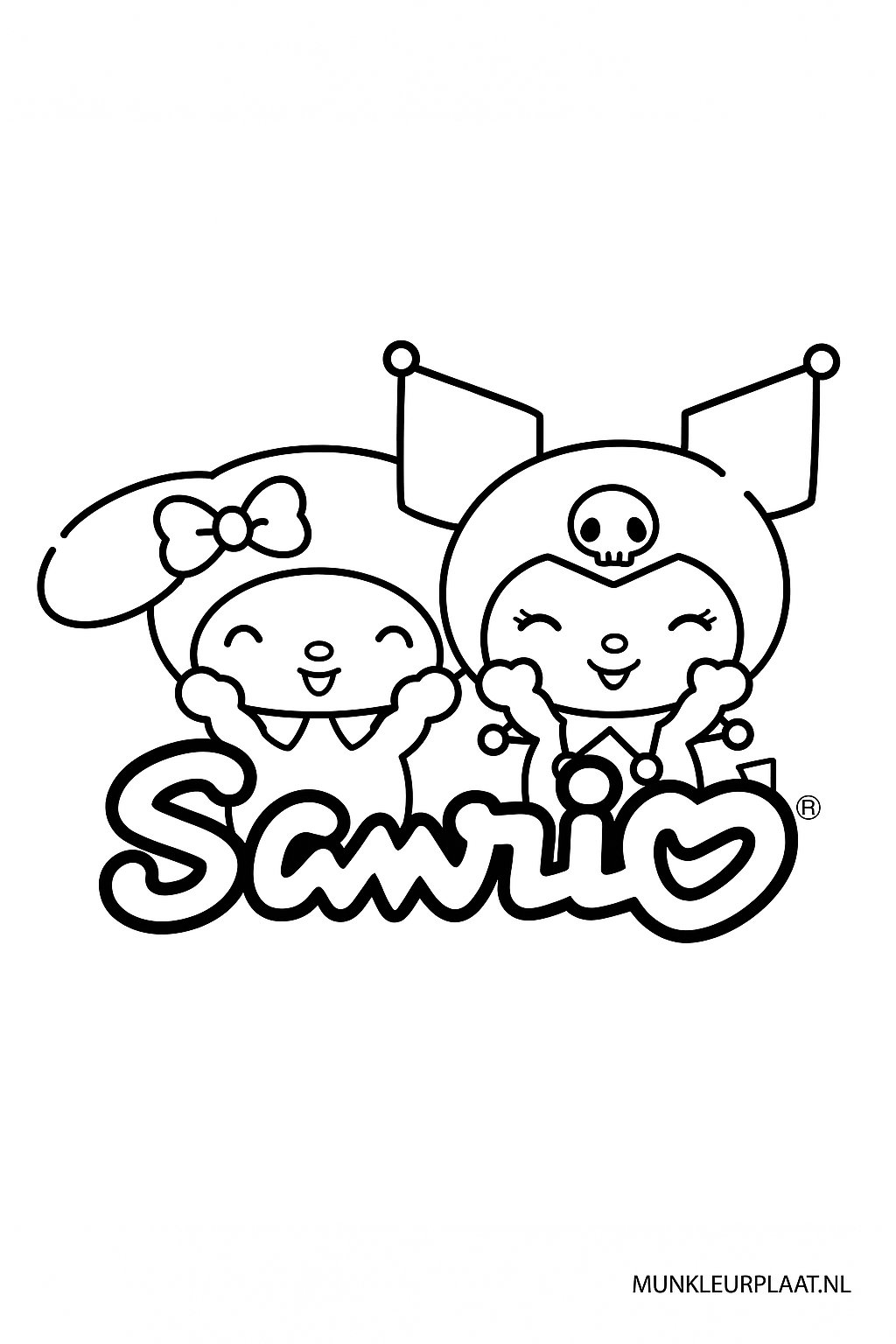 Feuille de coloriage Sanrio gratuite - Variante 4 Feuille de coloriage pour enfants