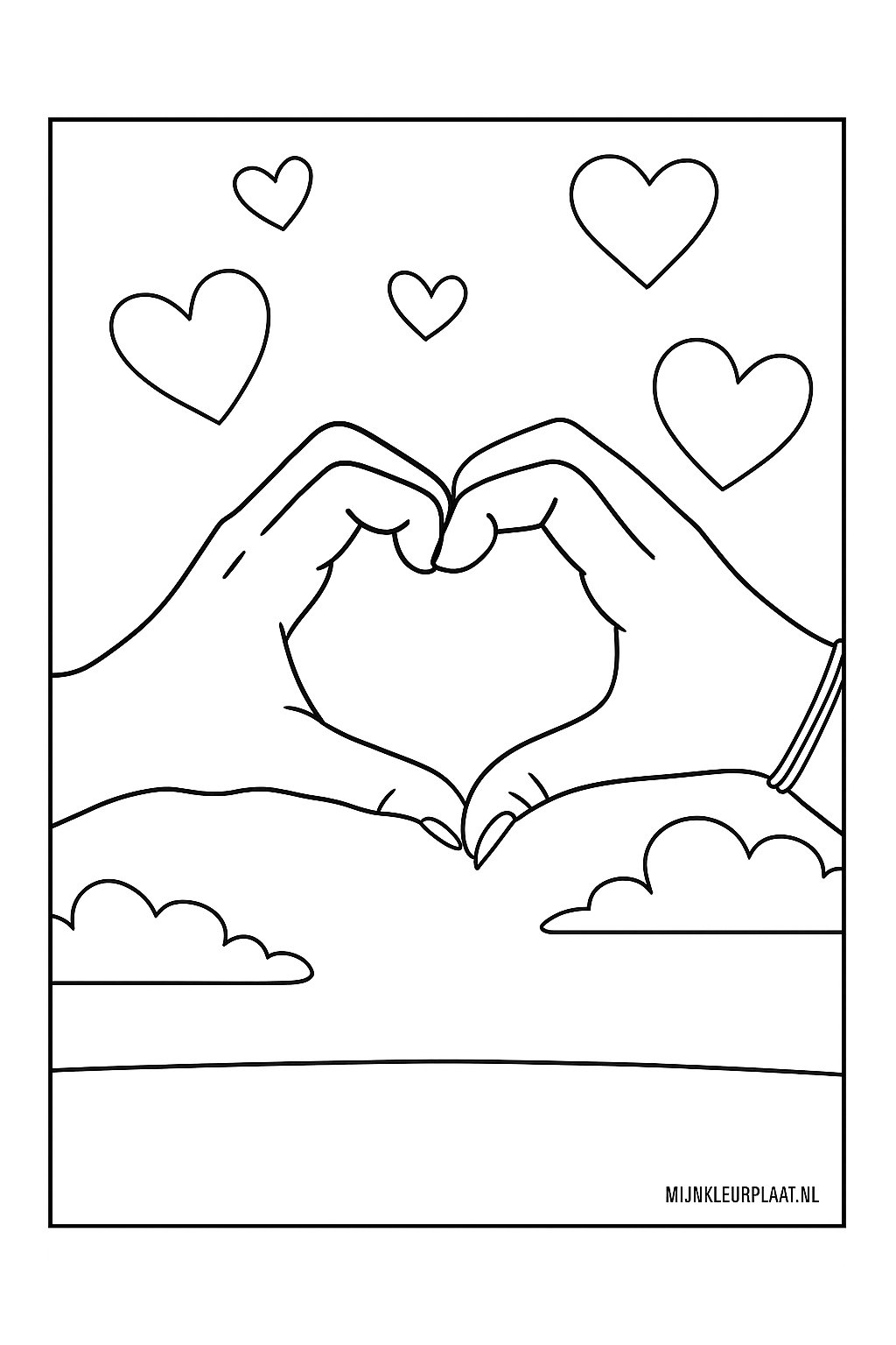Valentijnsdag Variant 1 coloring page for children