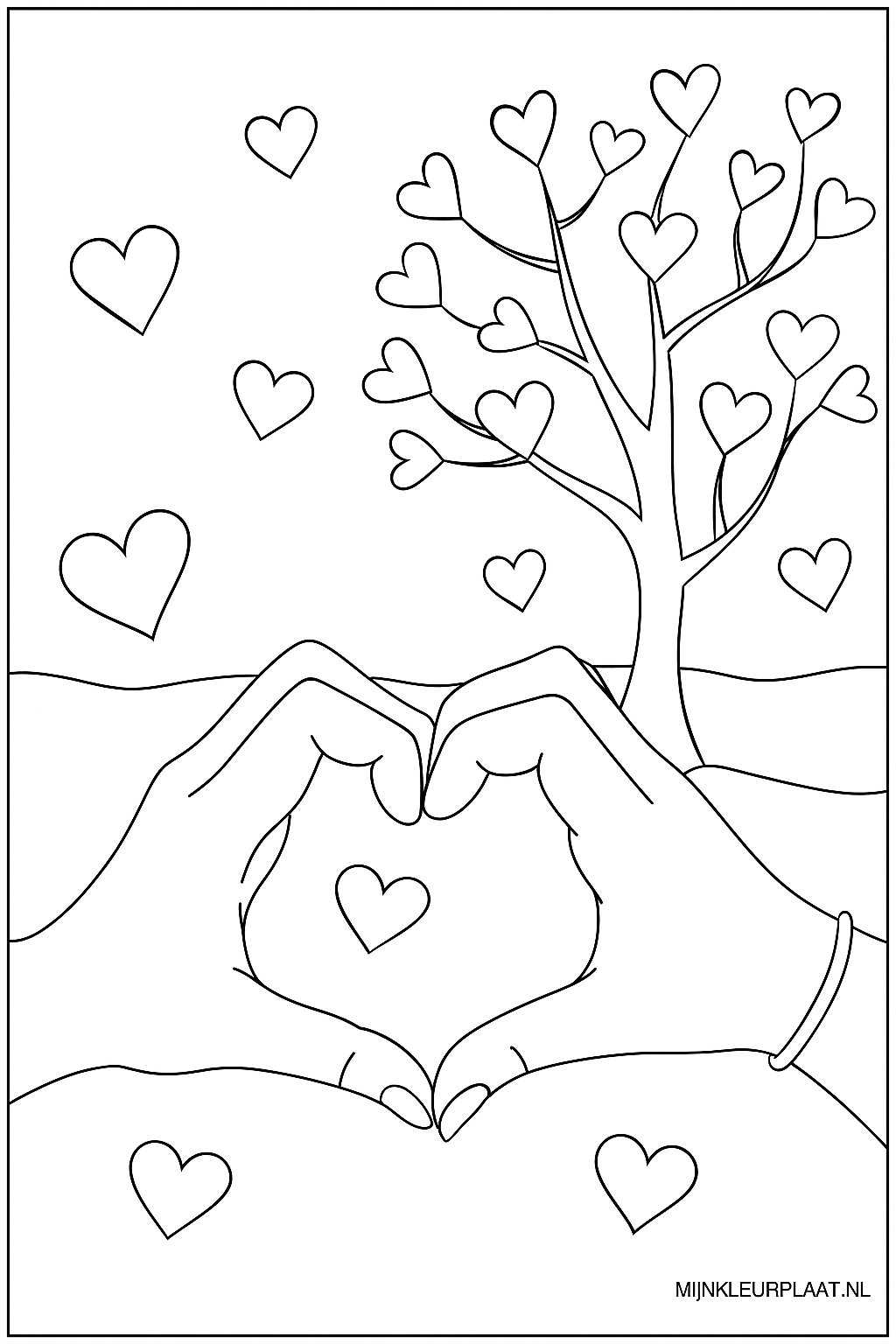 Valentijnsdag Variant 3 coloring page for children
