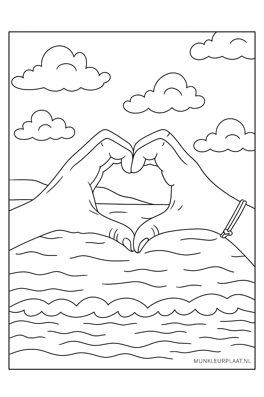 Valentijnsdag Variant 4 coloring page for children
