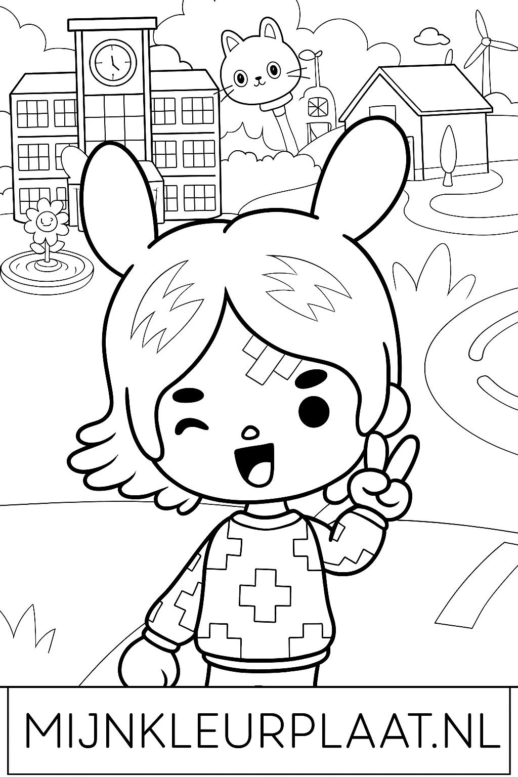 Toca Boca Variant 1 coloring page for children