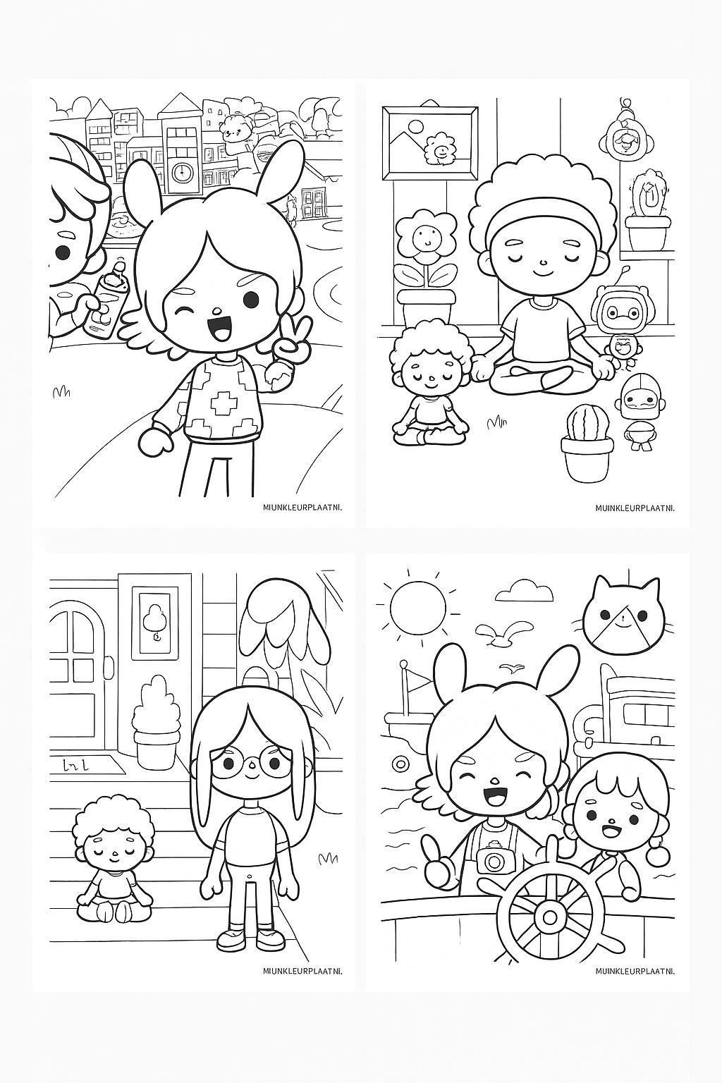 Toca Boca Variant 4 coloring page for children