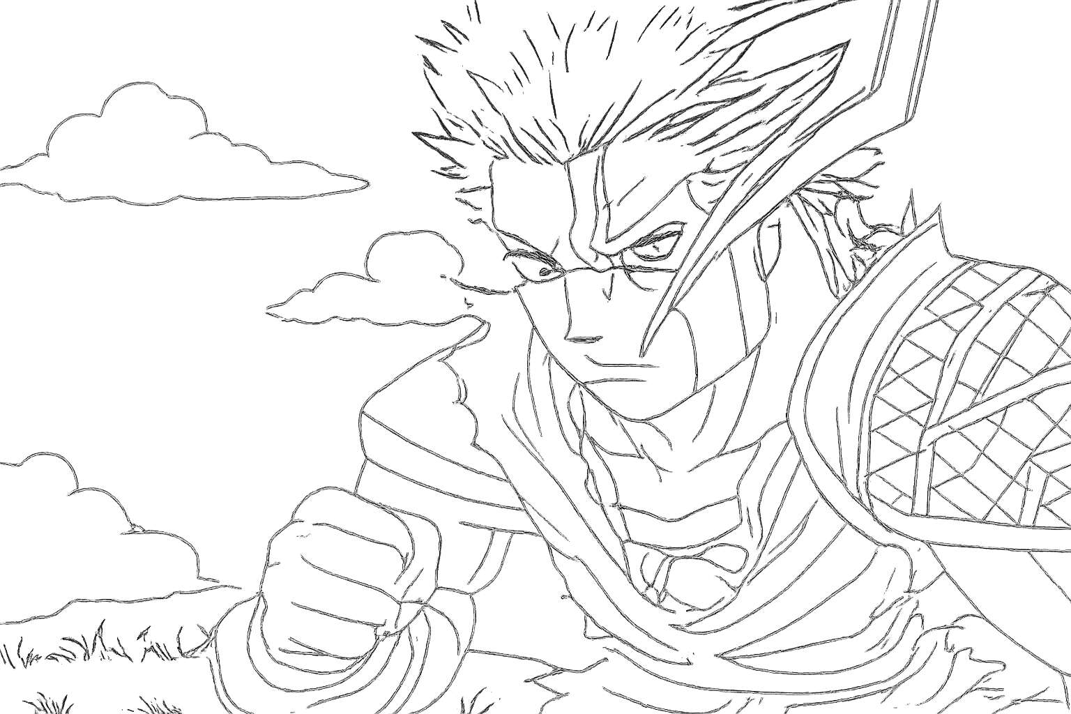 Dibujo para colorear Anime Vanguards line art