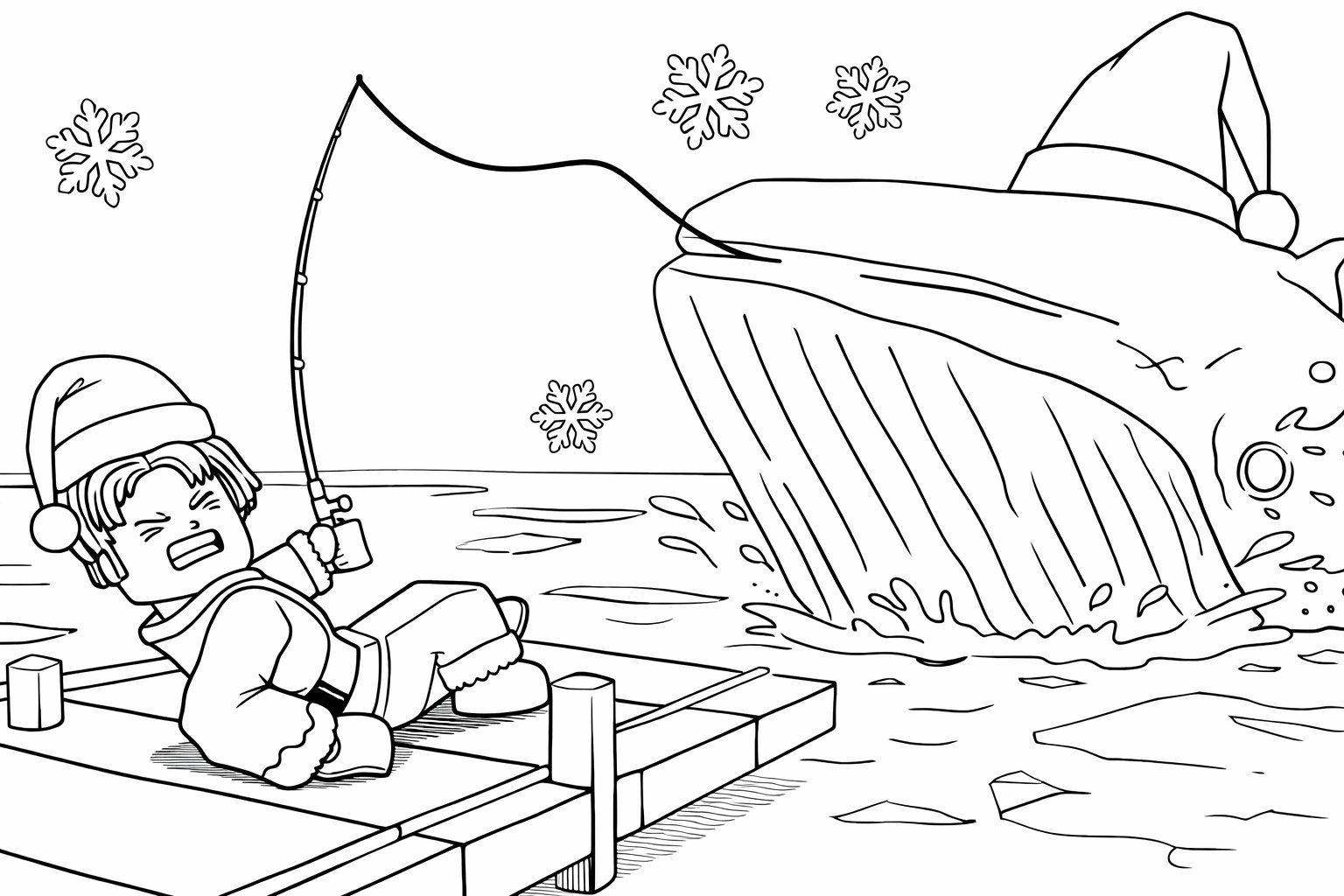 Fish It! Roblox Malvorlage Linienzeichnung