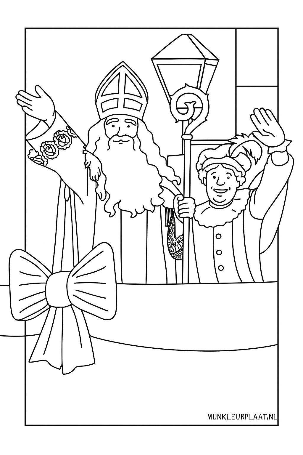 Sinterklaas Variant 2 coloring page for children