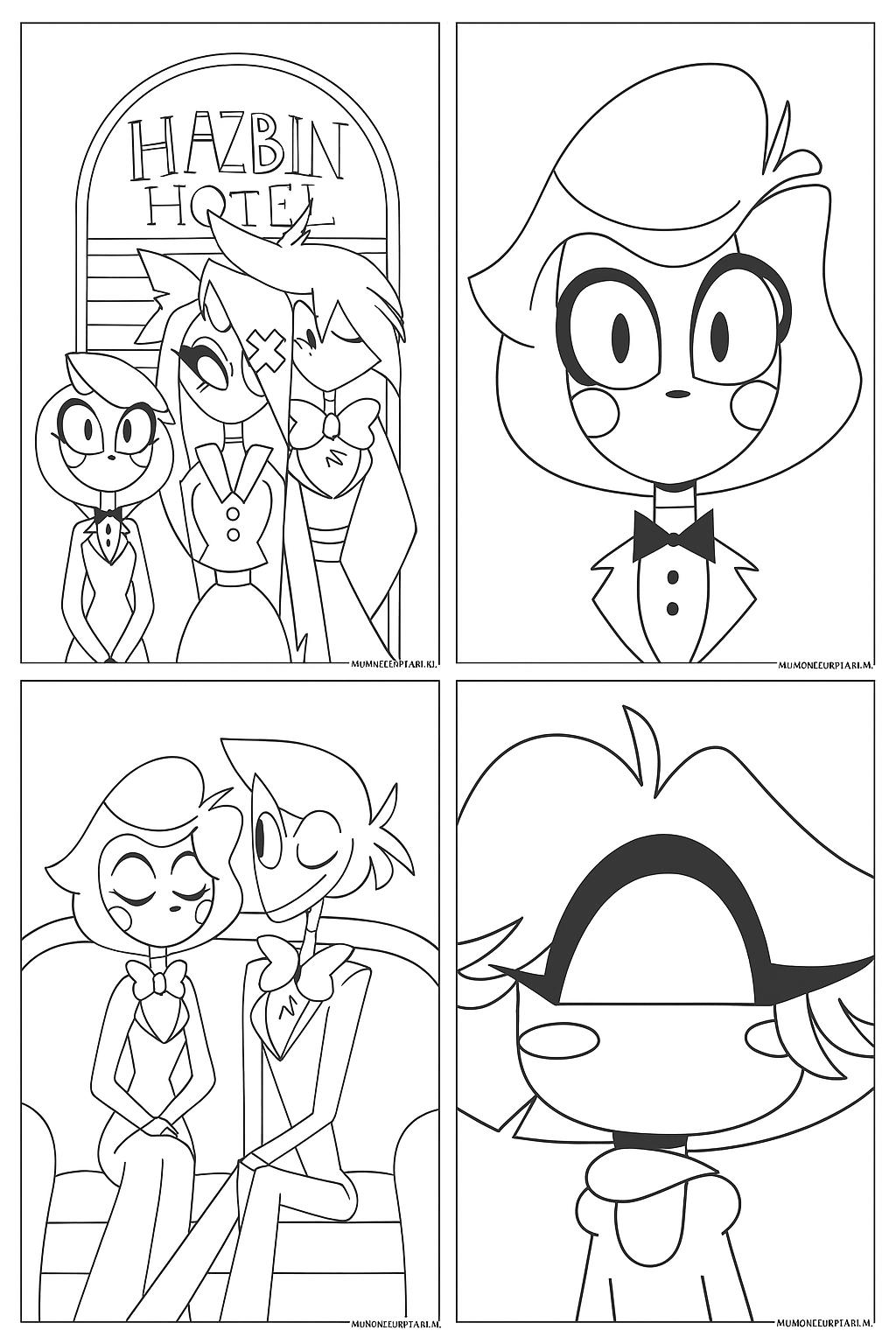 Hazbin Hotel Variant 4 coloring page for children