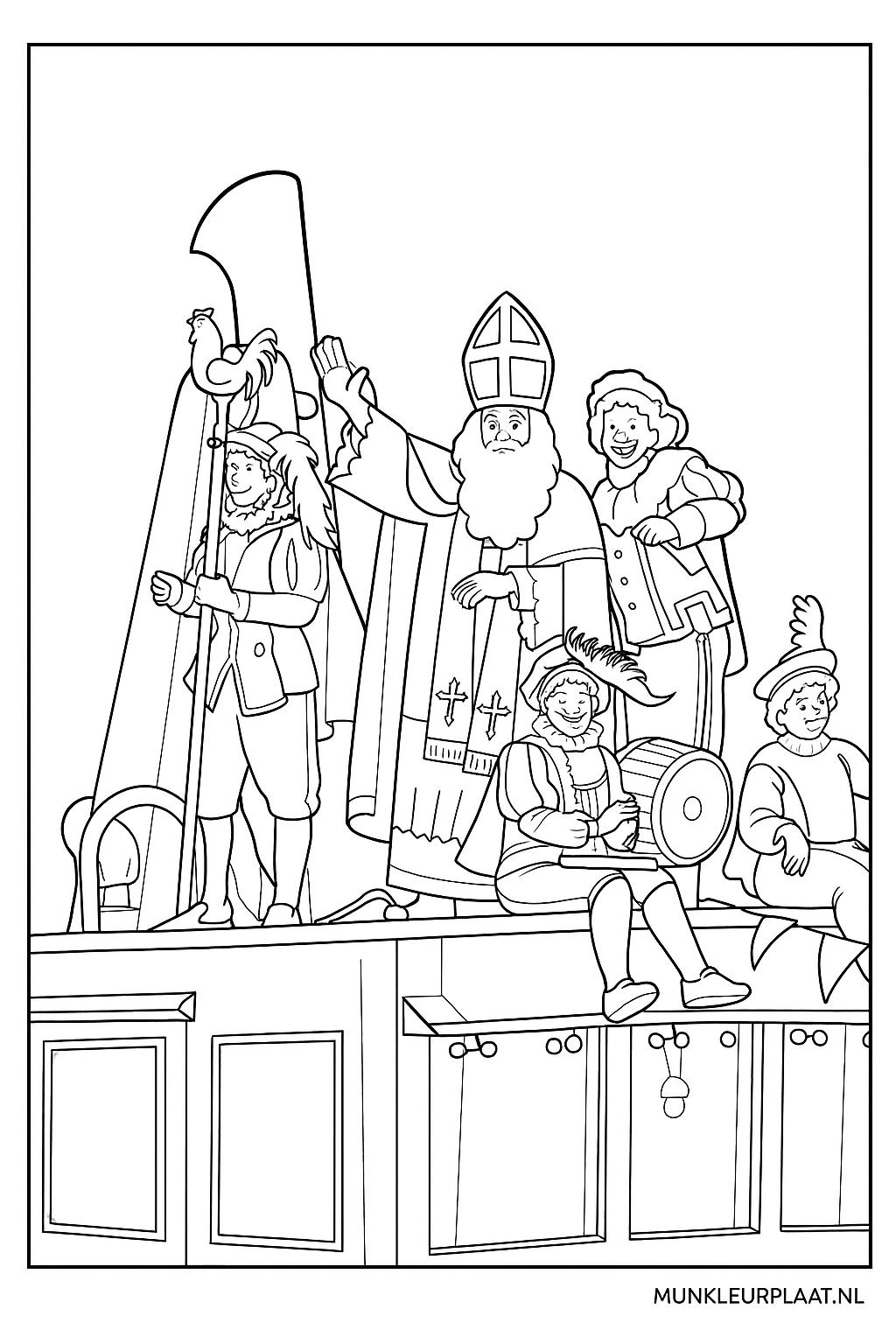 Sinterklaas Variant 4 coloring page for children