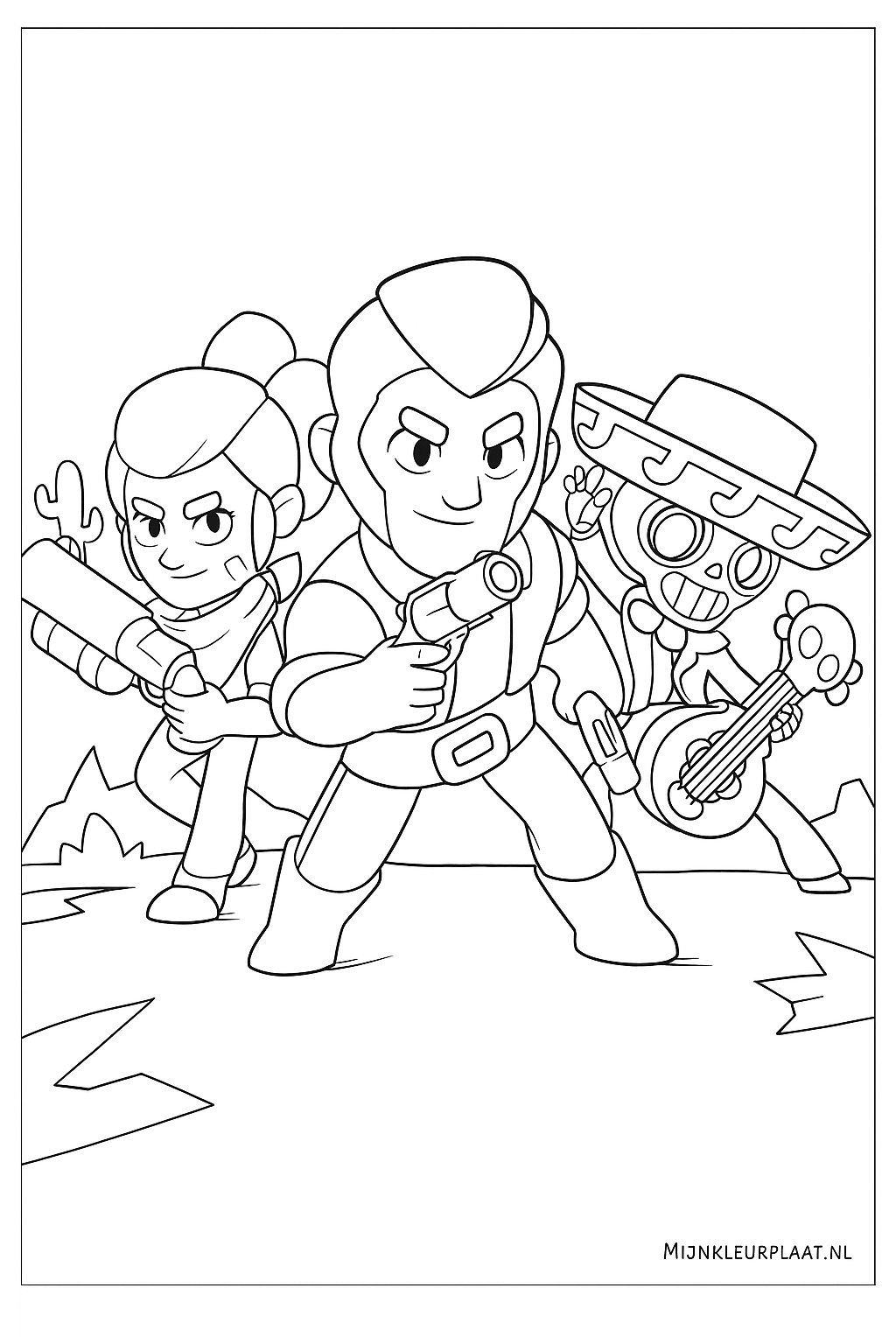 Brawl Stars Variant 2 coloring page for children