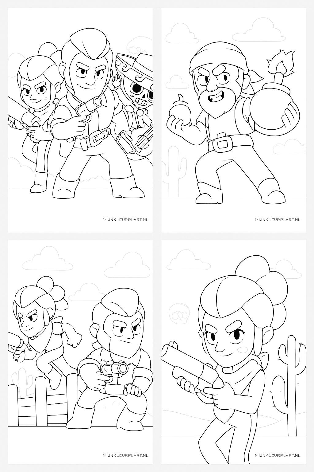 Brawl Stars kleurplaten voorbeeld