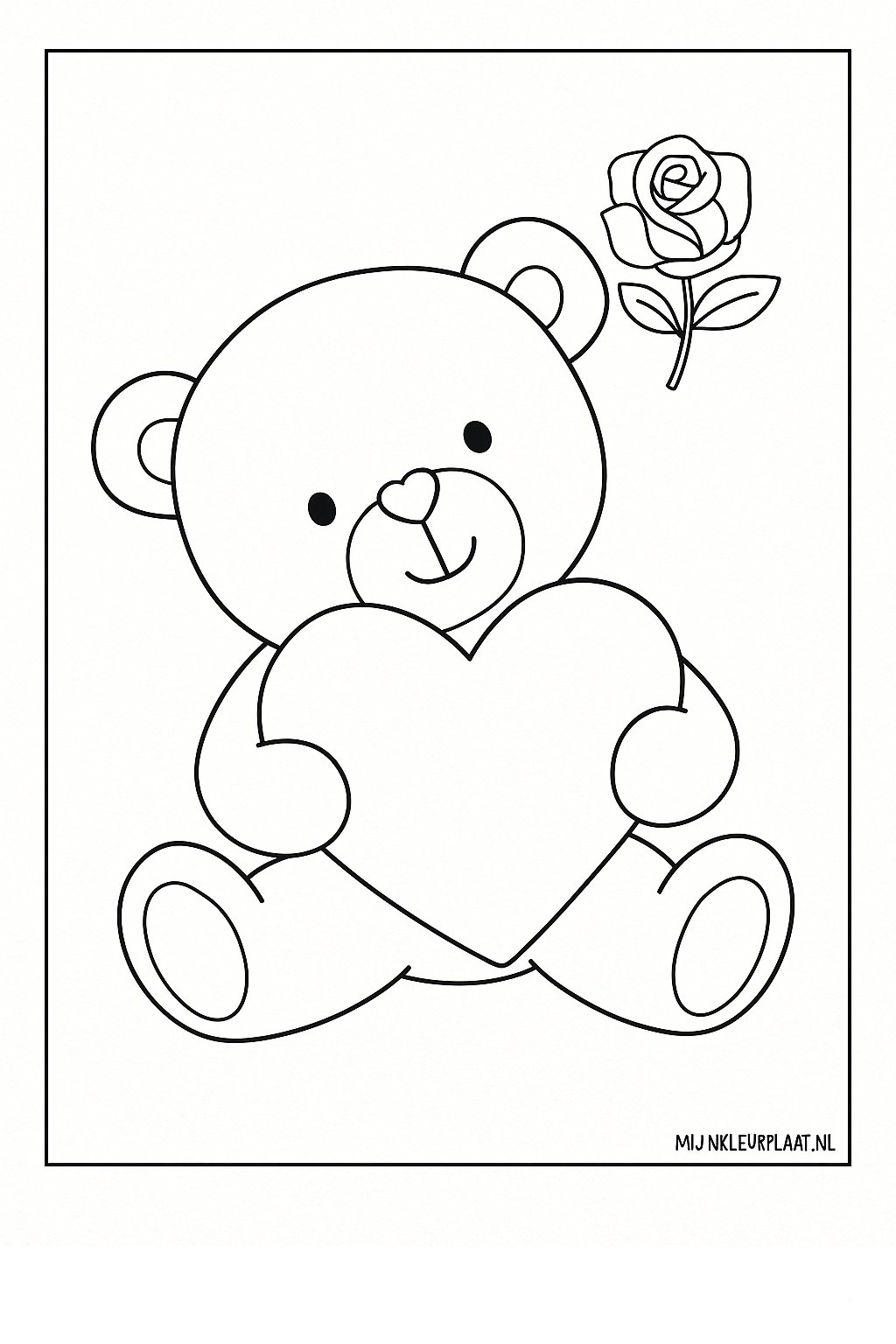 Valentijnsdag Variant 2 coloring page for children