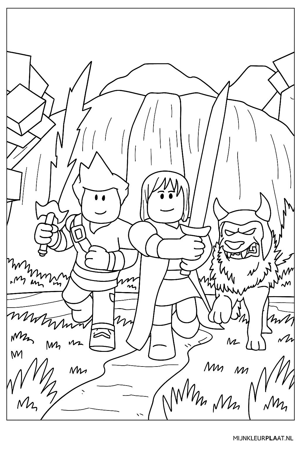 Roblox Variant 1 coloring page for children