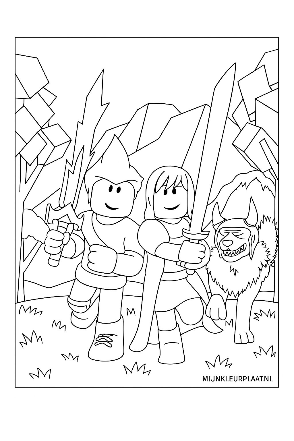 Roblox Variant 2 coloring page for children