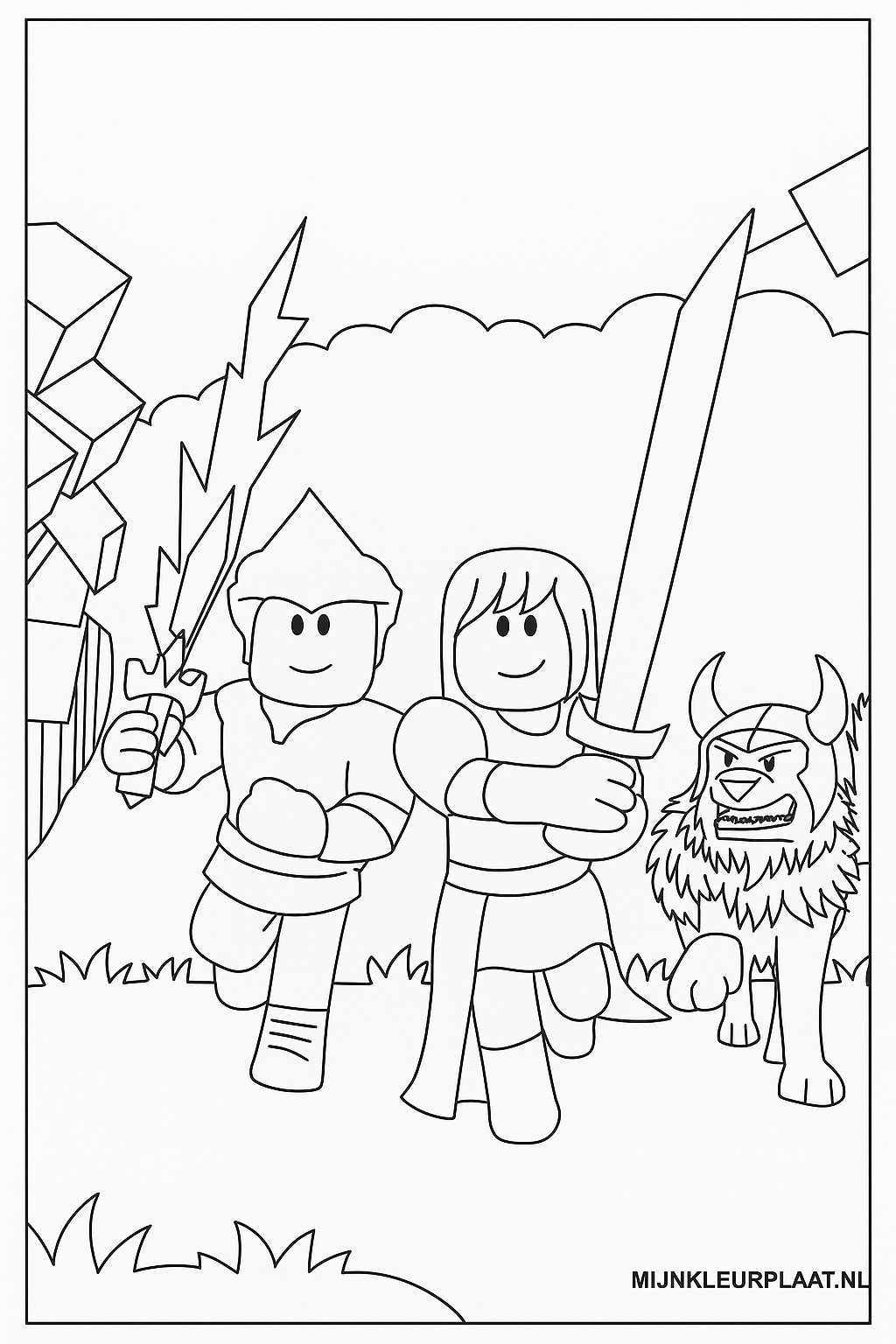 Roblox Variant 4 coloring page for children