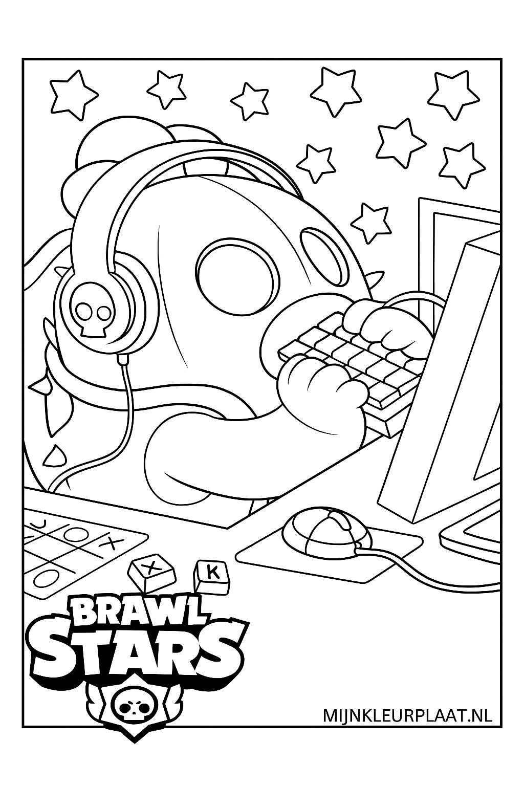 Brawl Stars Variant 2 coloring page for children