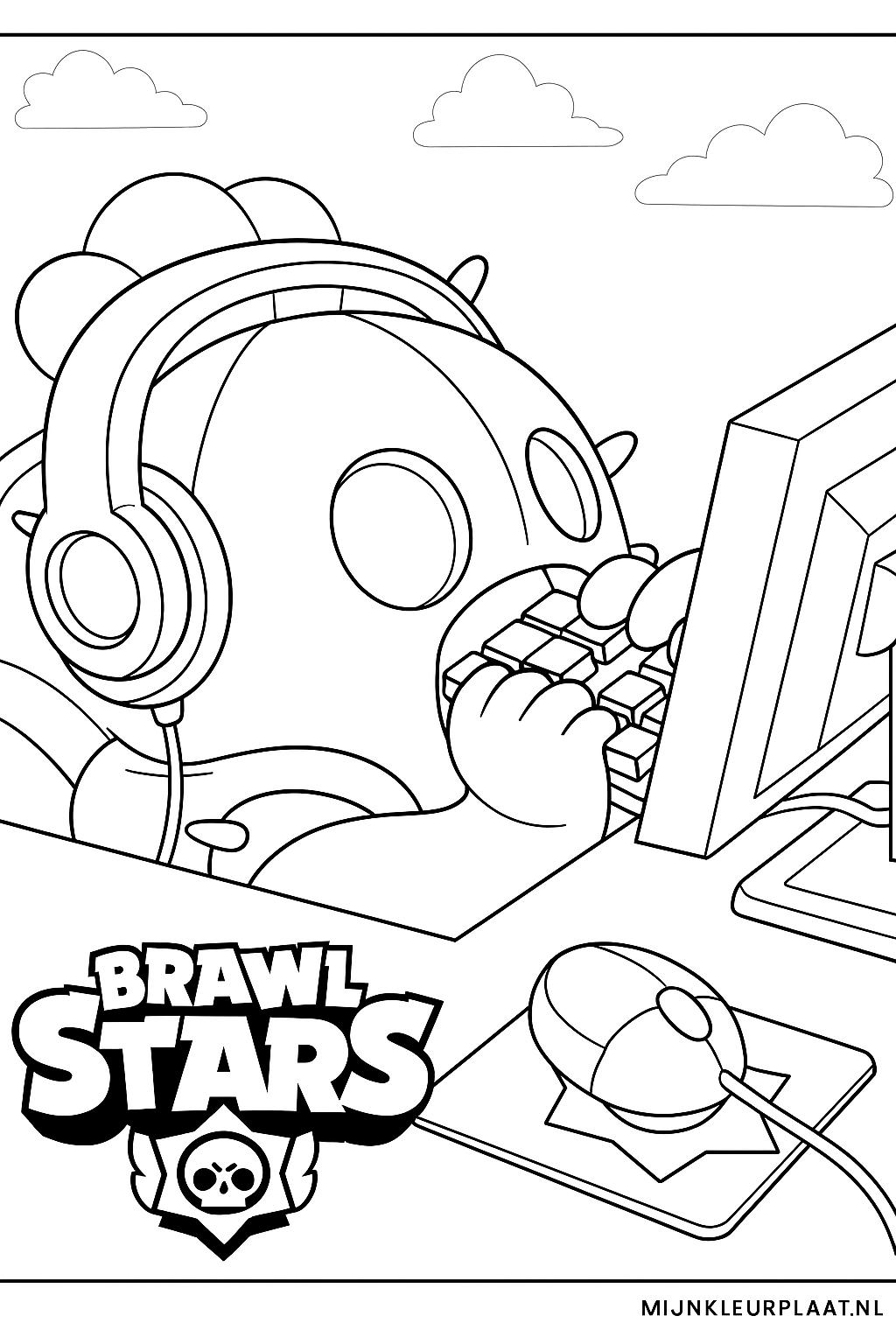 Brawl Stars Variant 3 coloring page for children
