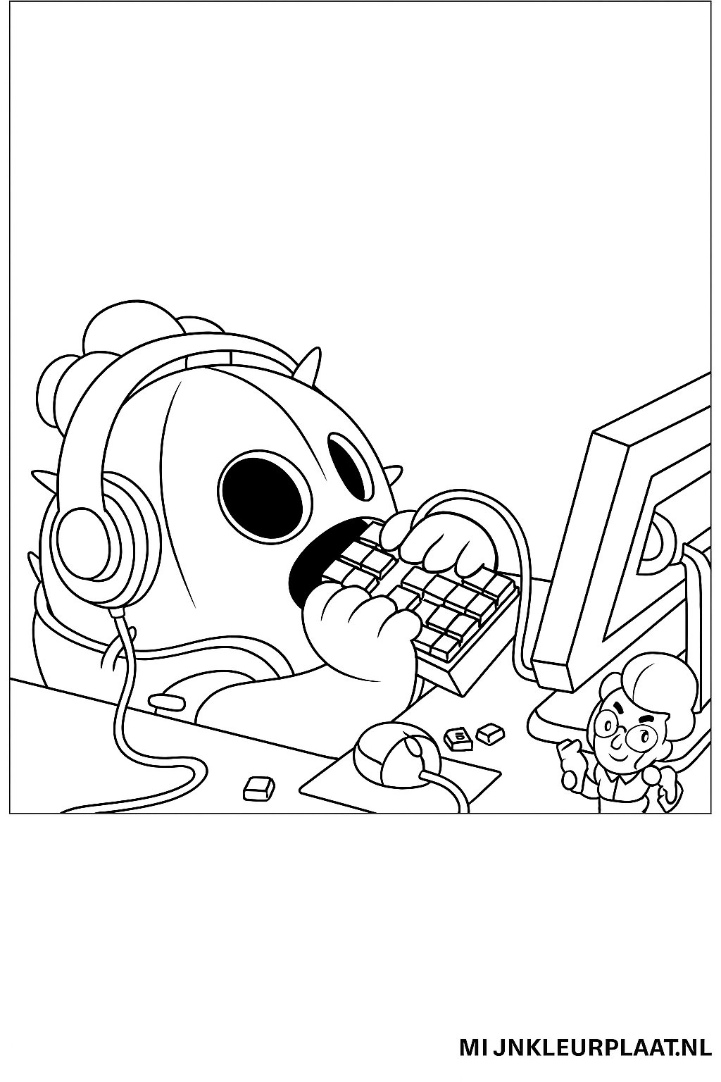 Brawl Stars Variant 4 coloring page for children