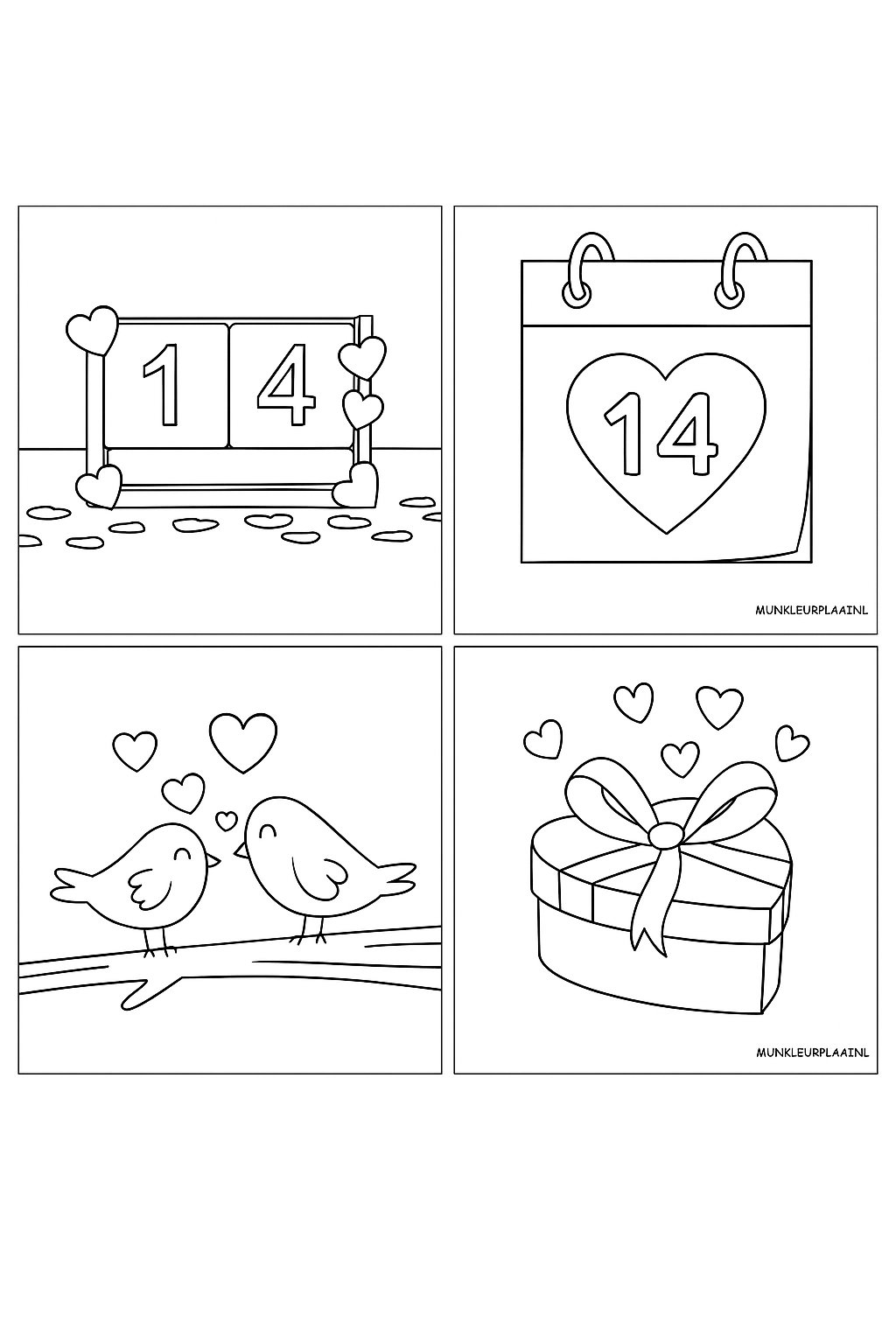 Valentijnsdag Variant 1 coloring page for children