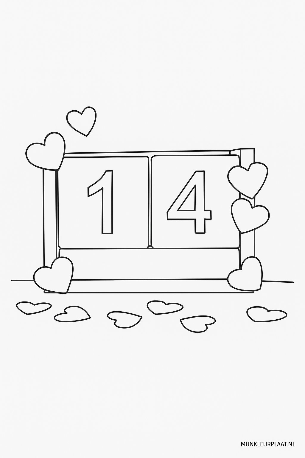 Valentijnsdag Variant 2 coloring page for children