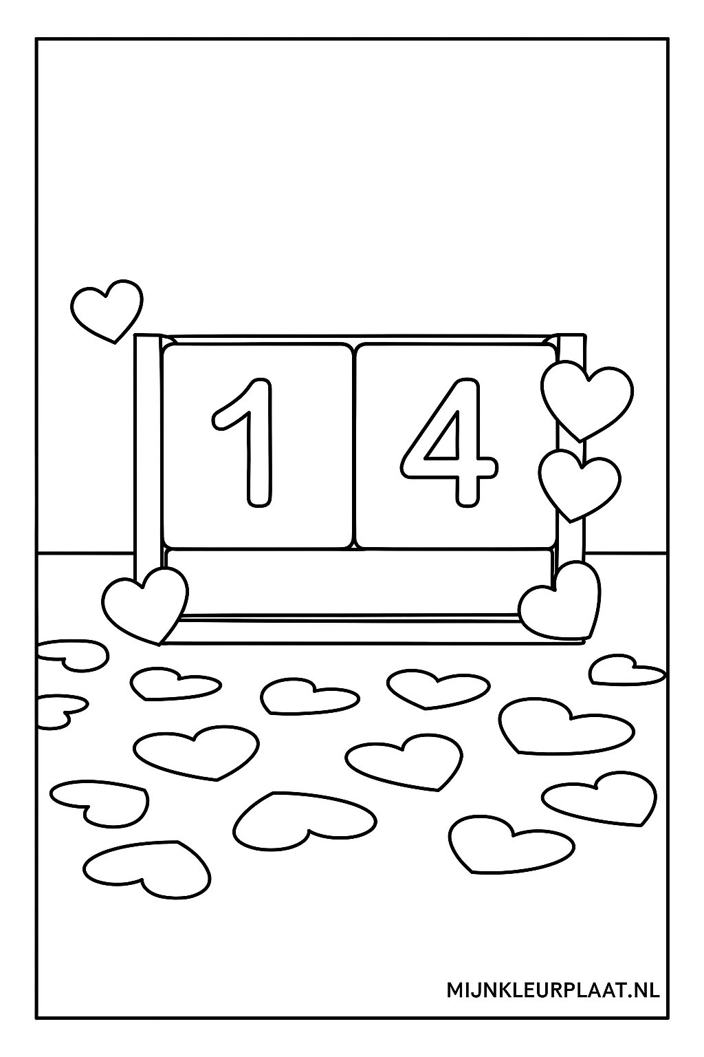 Valentijnsdag Variant 3 coloring page for children