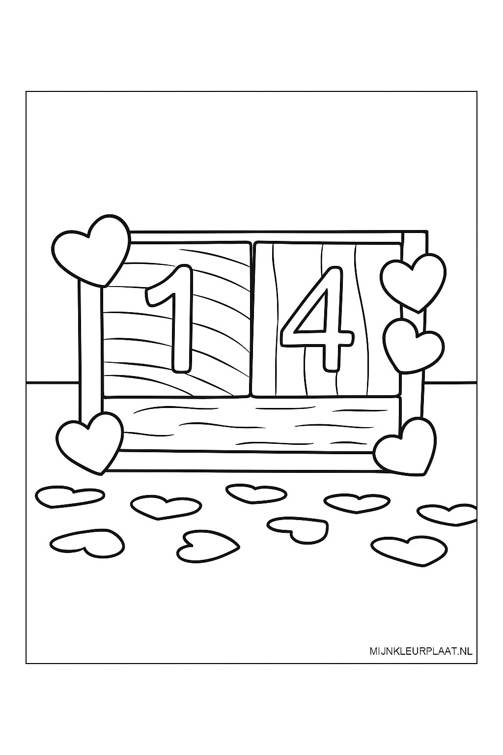 Valentijnsdag Variant 4 coloring page for children