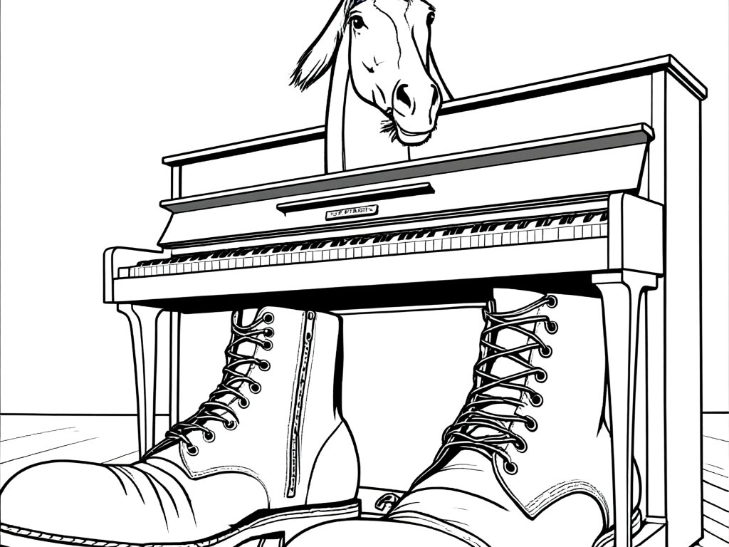 Kleurplaat van cavallo virtuoso, variant 1