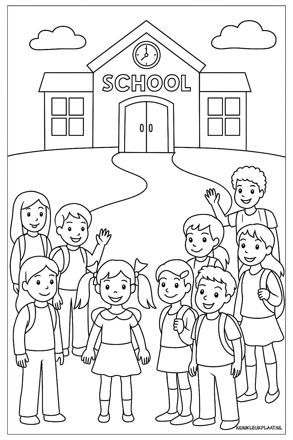 Back To School Variant 1 coloring page for children