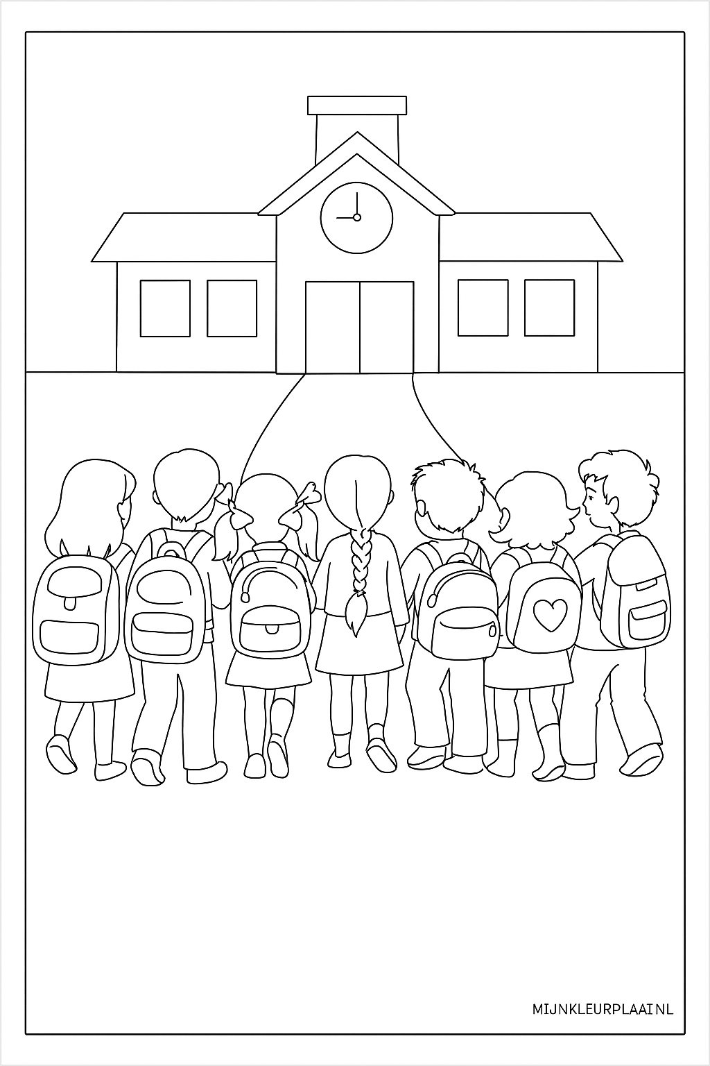 Back To School Variant 3 coloring page for children