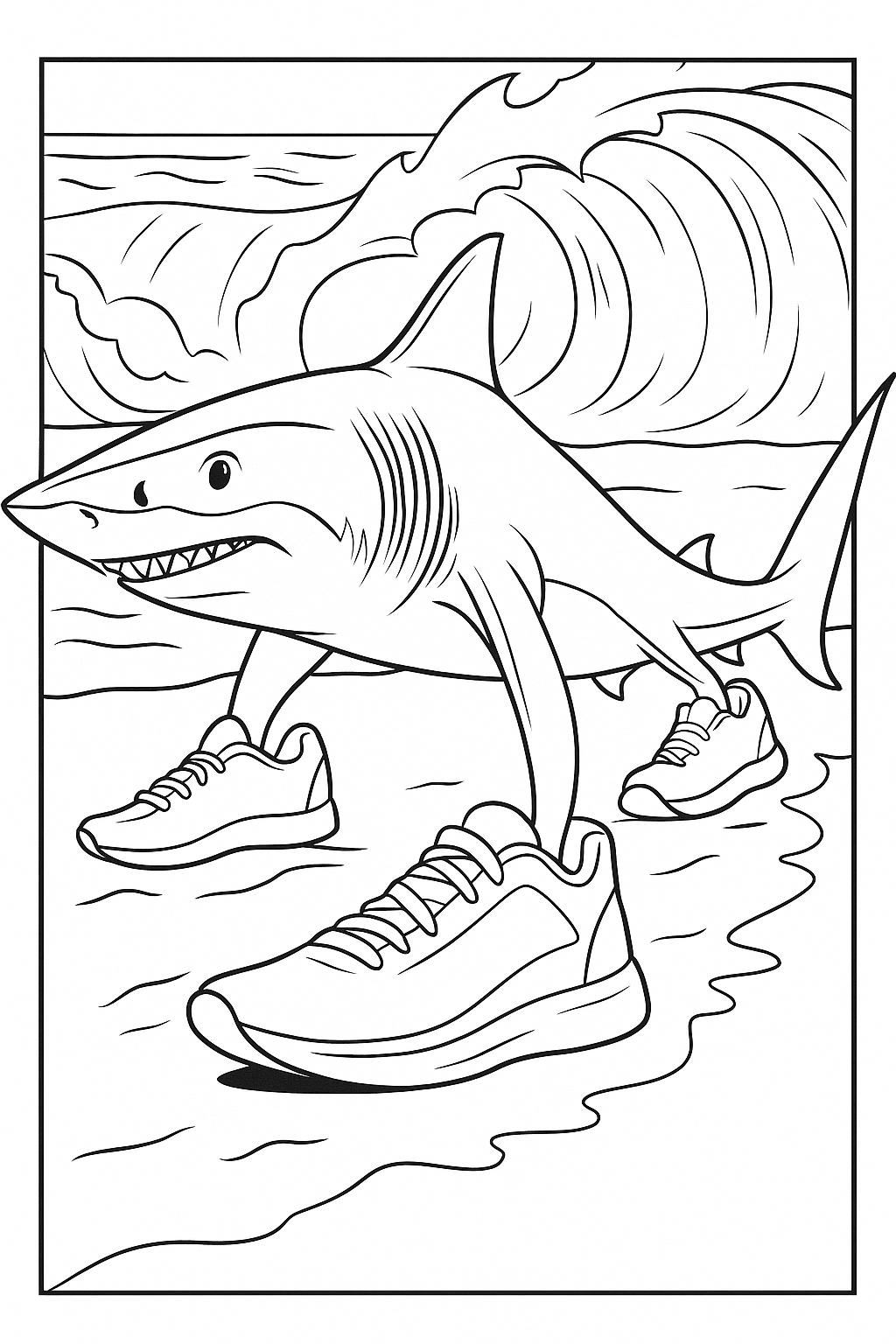 Tralalero Tralala Variant 2 coloring page for children