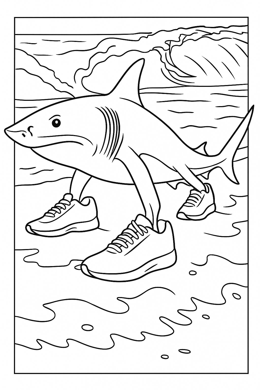 Tralalero Tralala Variant 3 coloring page for children