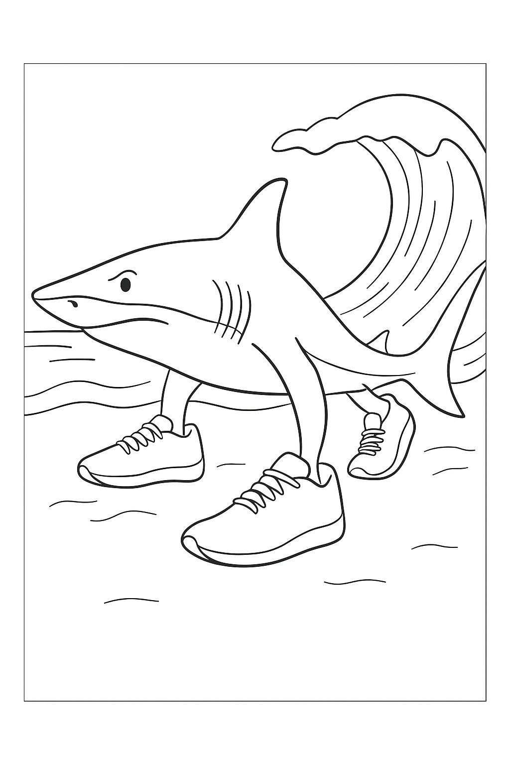 Tralalero Tralala Variant 4 coloring page for children
