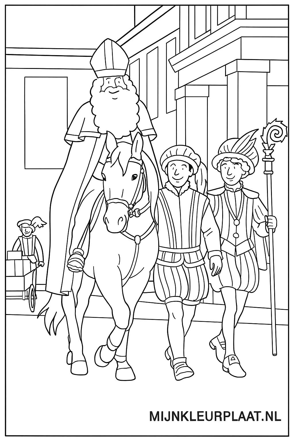 Sinterklaas Variant 3 coloring page for children