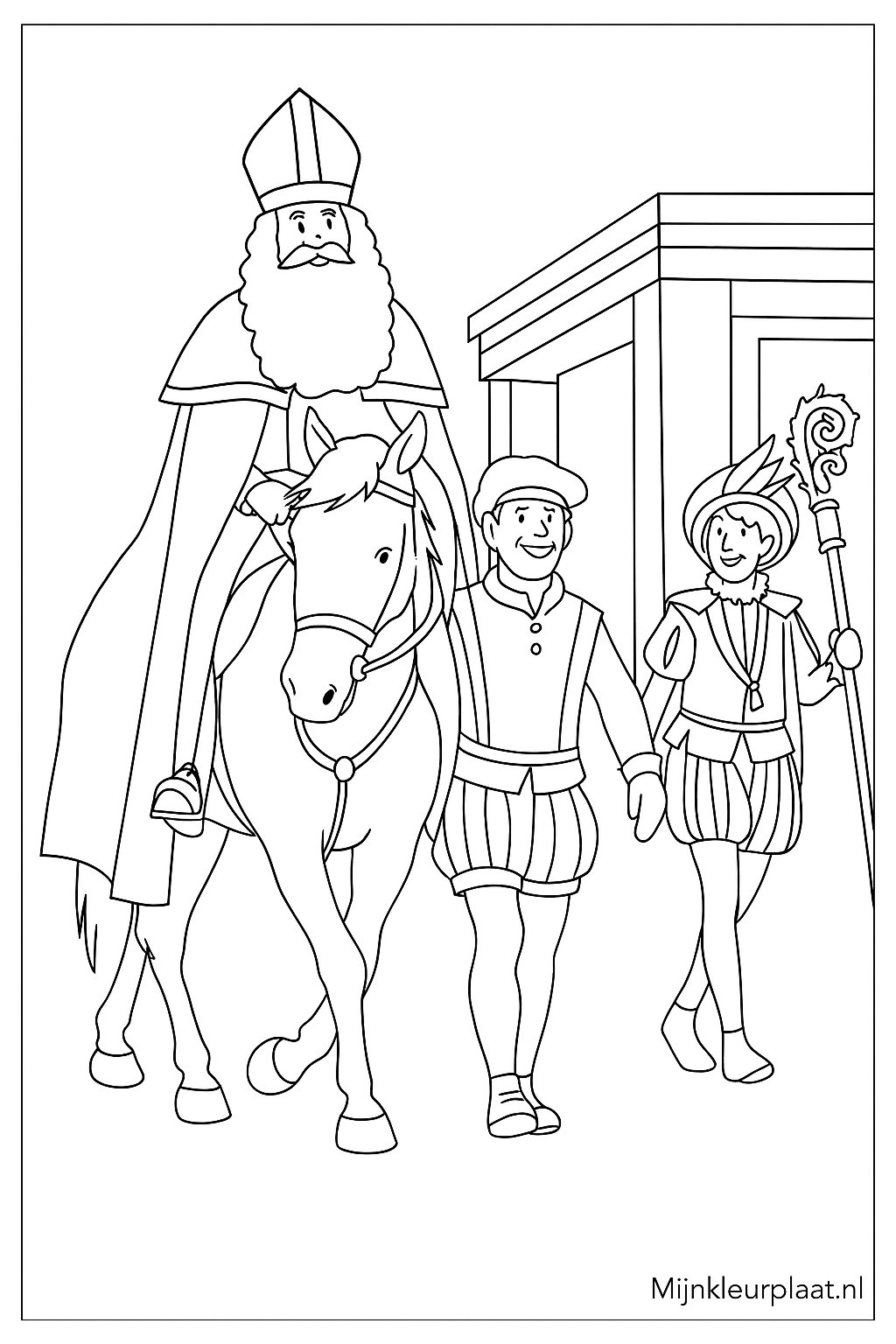 Sinterklaas Variant 4 coloring page for children