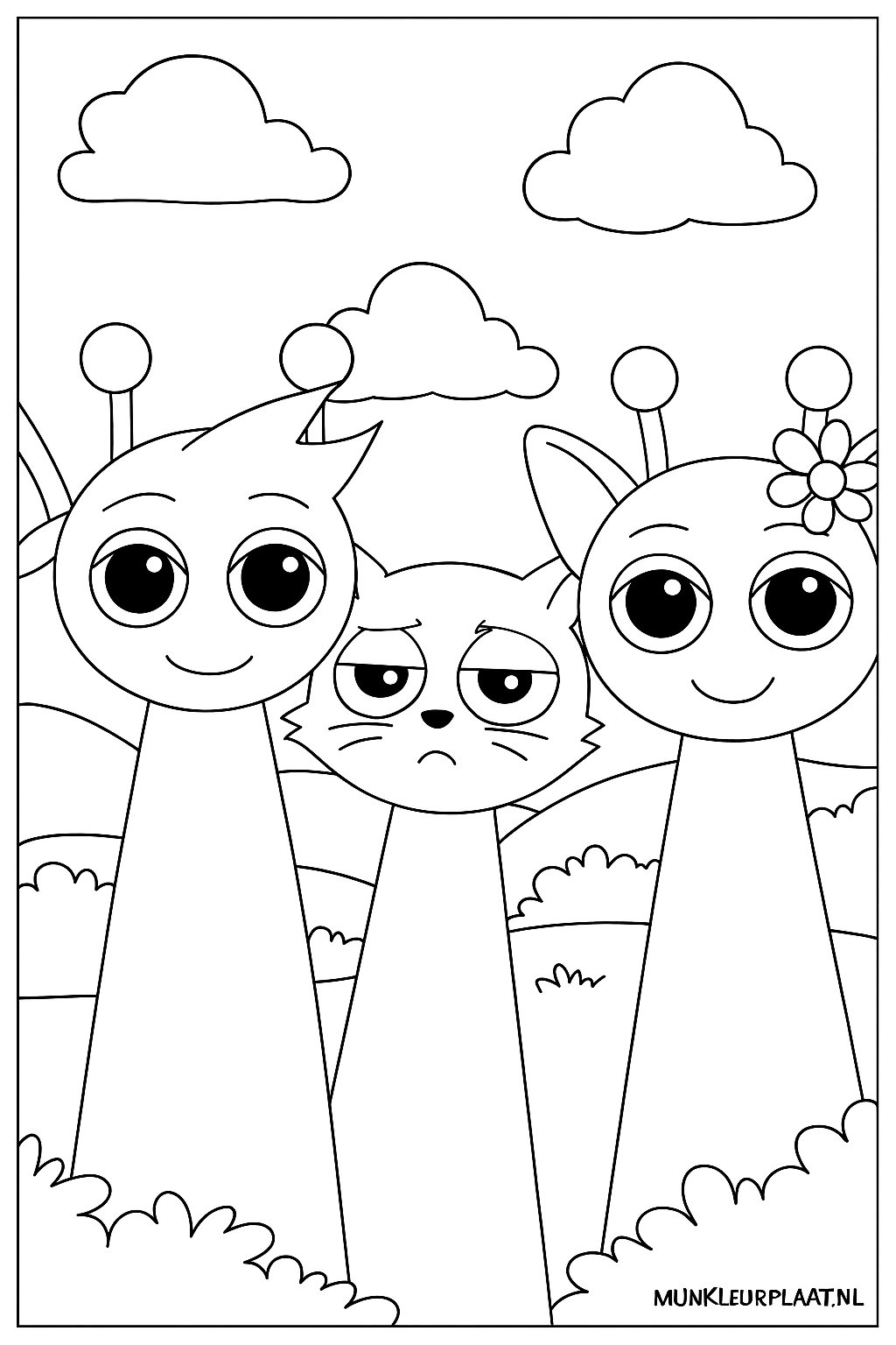 Sprunki Variant 2 coloring page for children