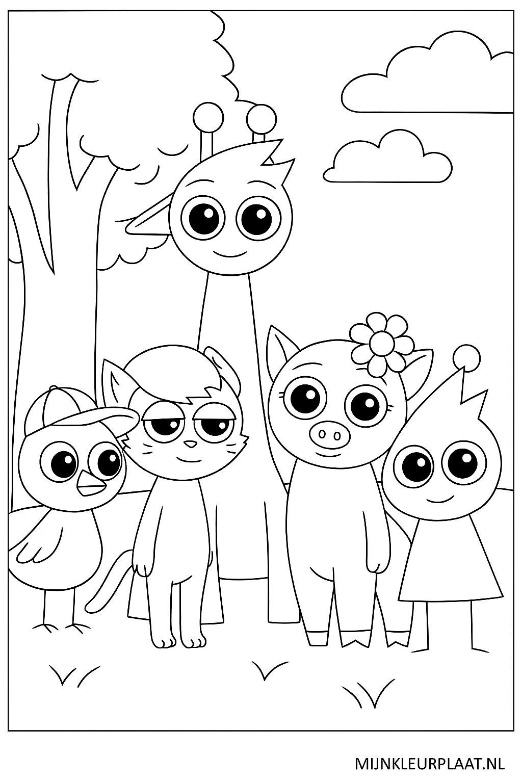 Sprunki Variant 3 coloring page for children