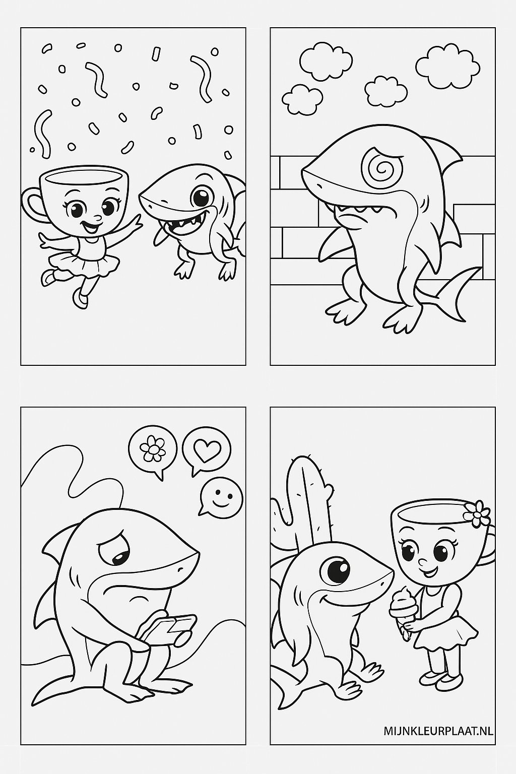 Brainrot Variant 1 coloring page for children