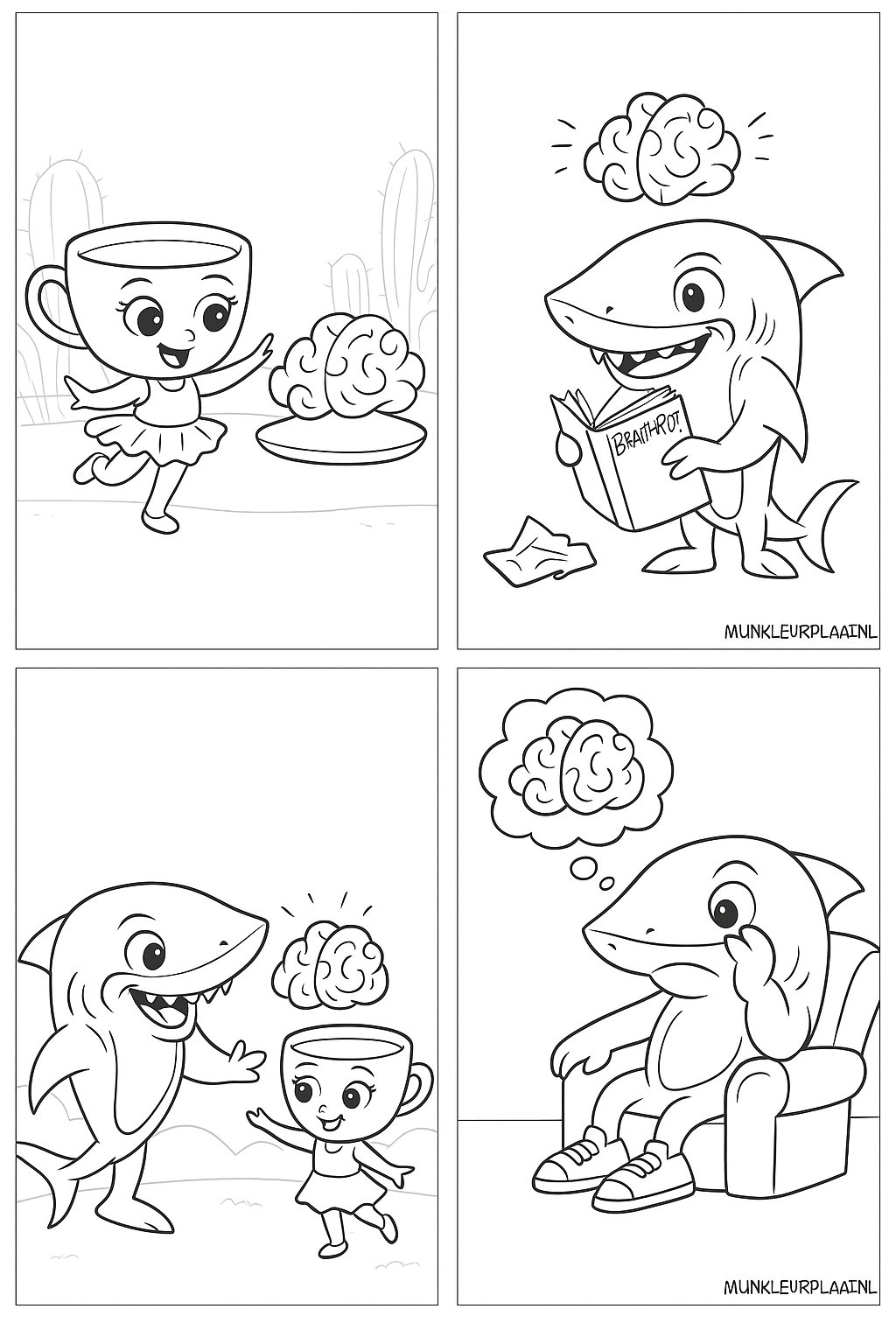 Brainrot Variant 2 coloring page for children