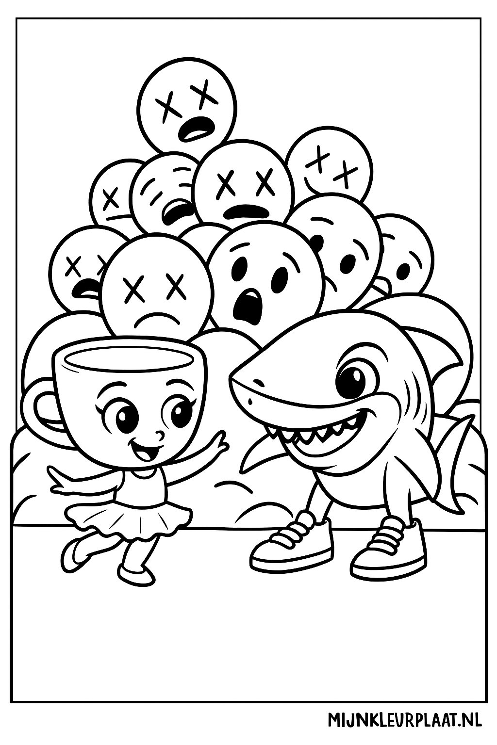 Brainrot Variant 3 coloring page for children