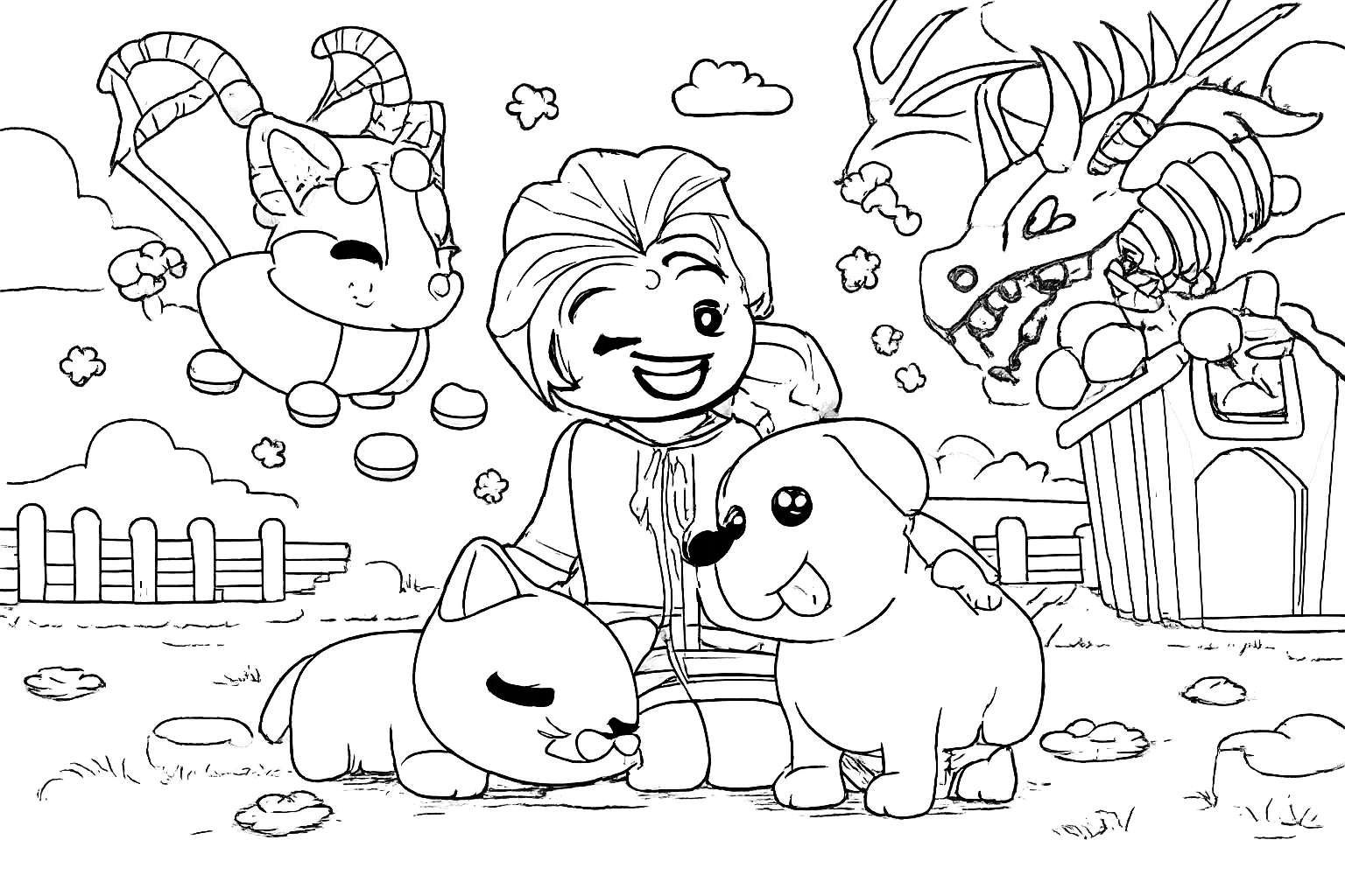 Coloriage Adopt Me! Roblox dessin au trait